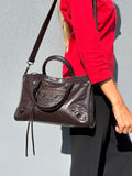 Balenciaga le city bag small coffee brown