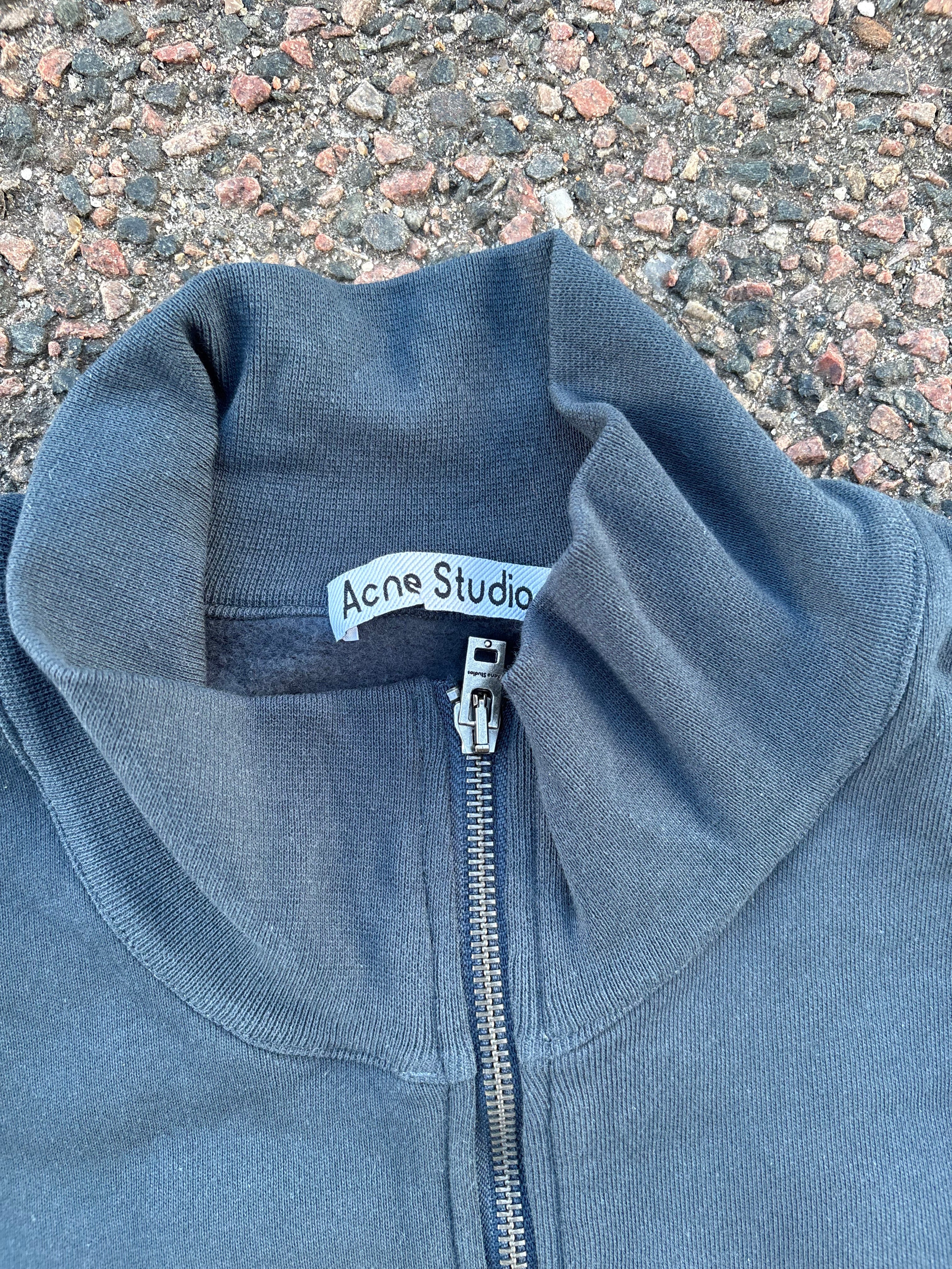 Acne Studios FW25 washed blue zip up