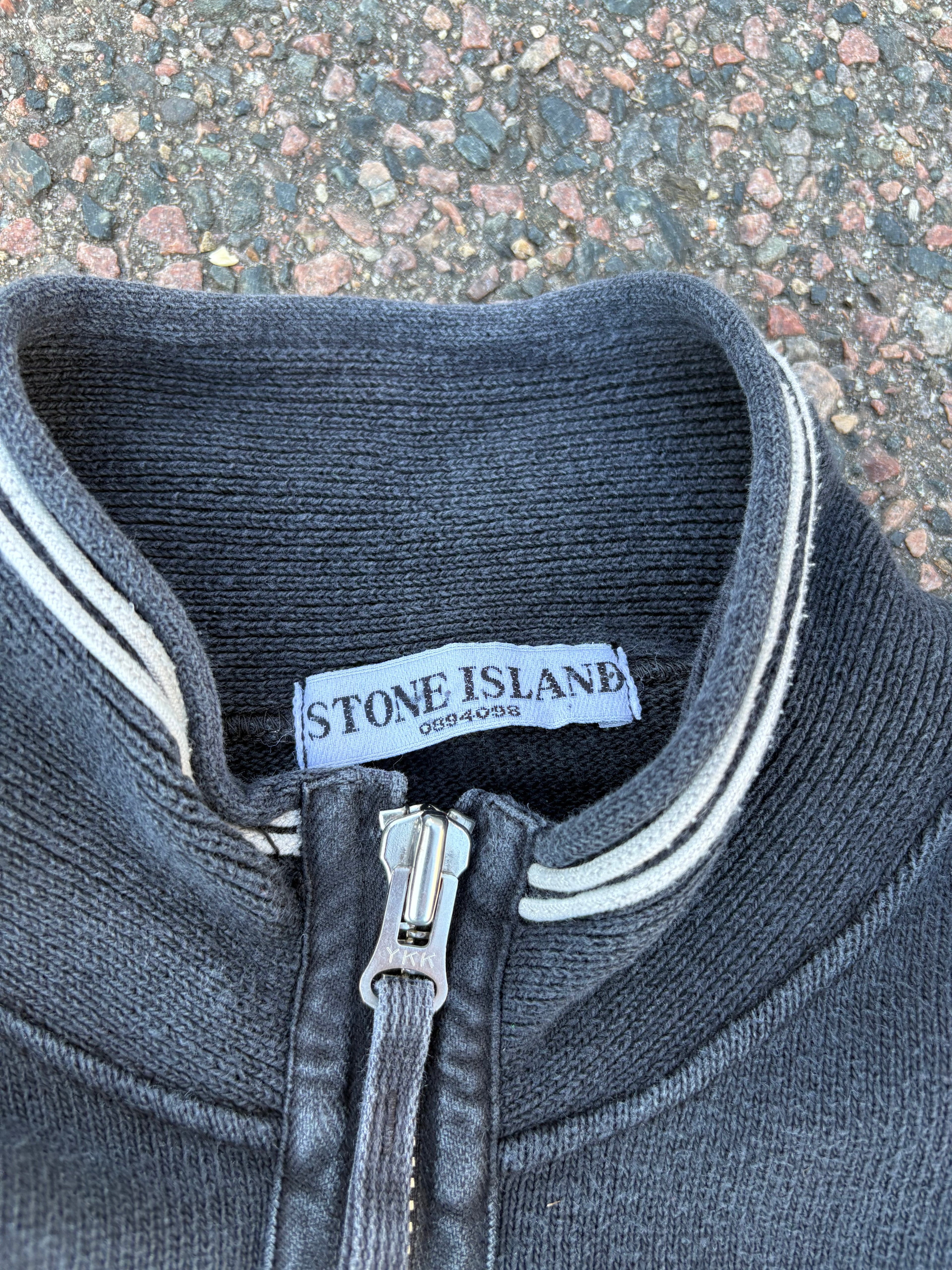 Stone Island Paul Harvey era faded black zip up