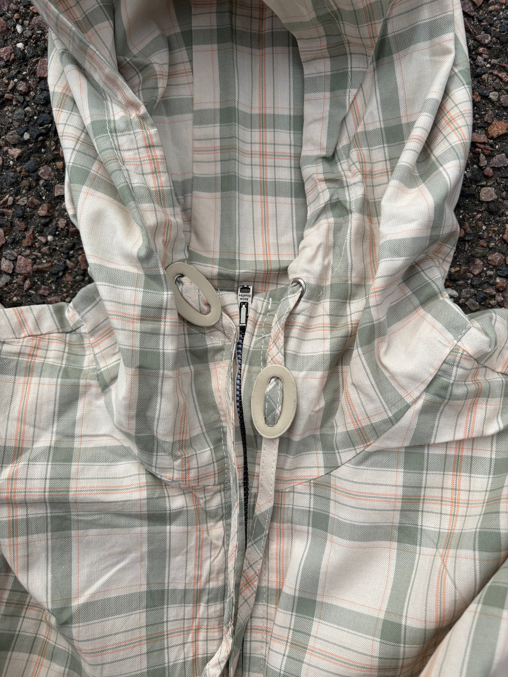 Acne studios zip up autumn jacket striped