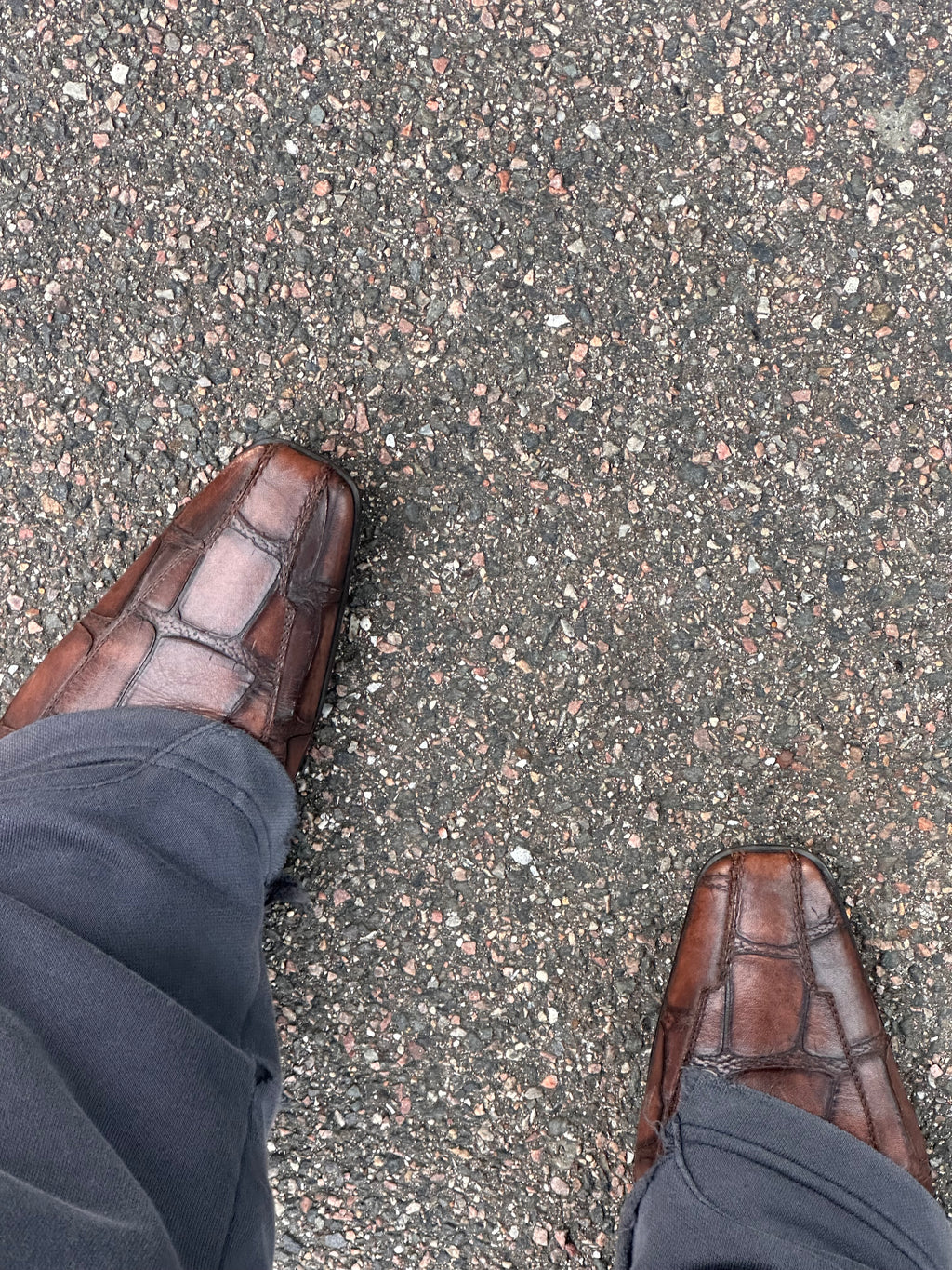 Vintage Italien croc Chelsea boot