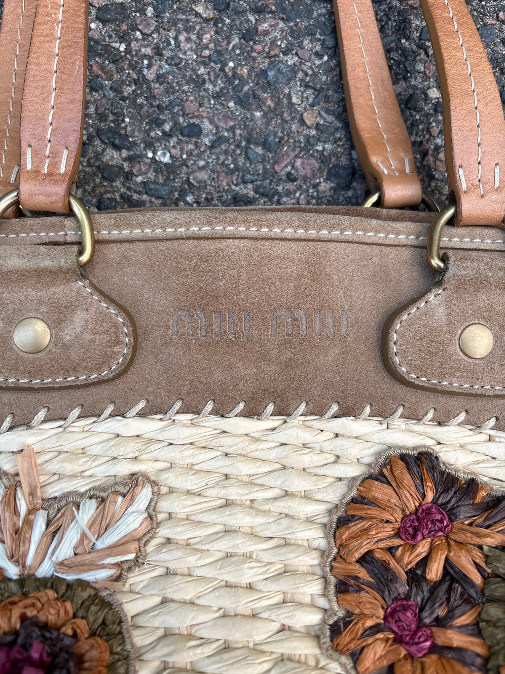 Miu Miu Flower Beach bag