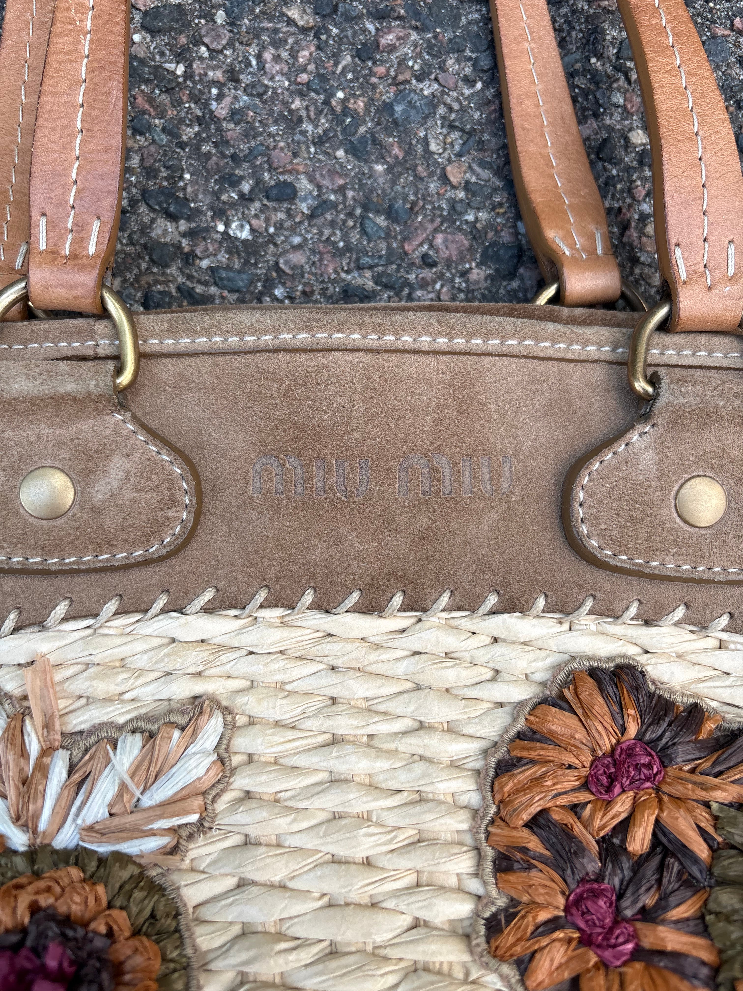 Miu Miu Flower Beach bag