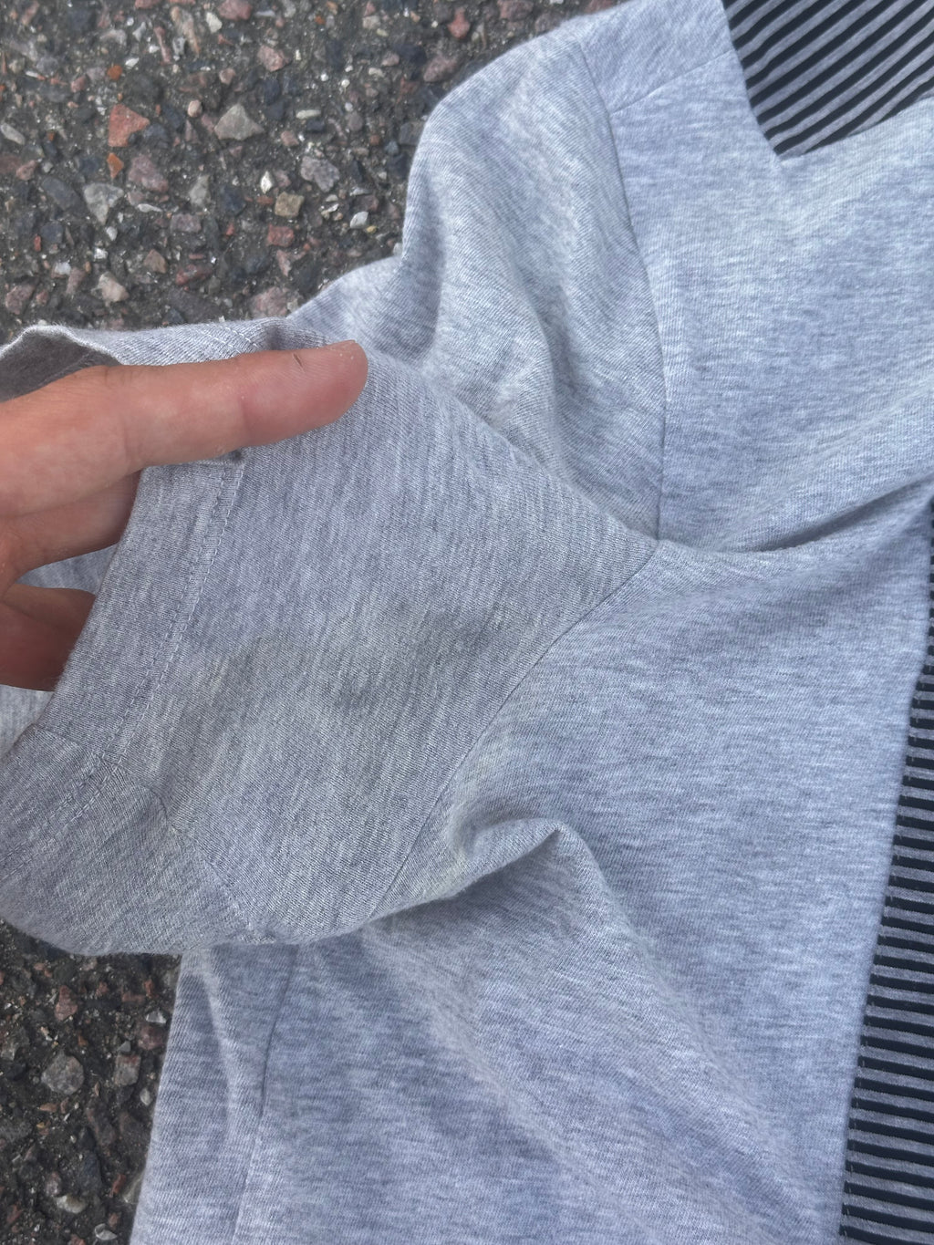 Maison Martin Margiela Striped gray tee