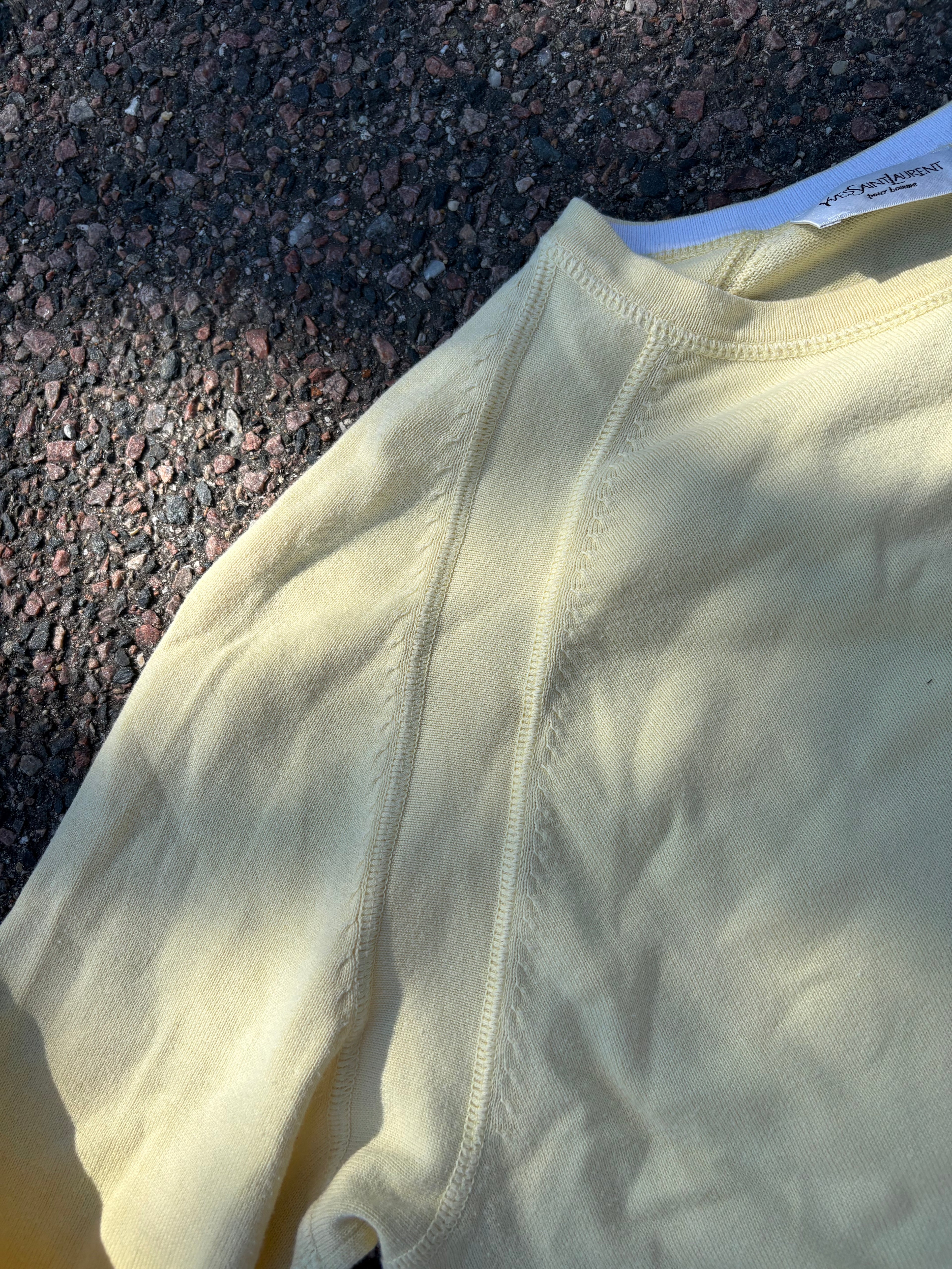 Vintage 2000s Yves Saint Laurent yellow summer sweater