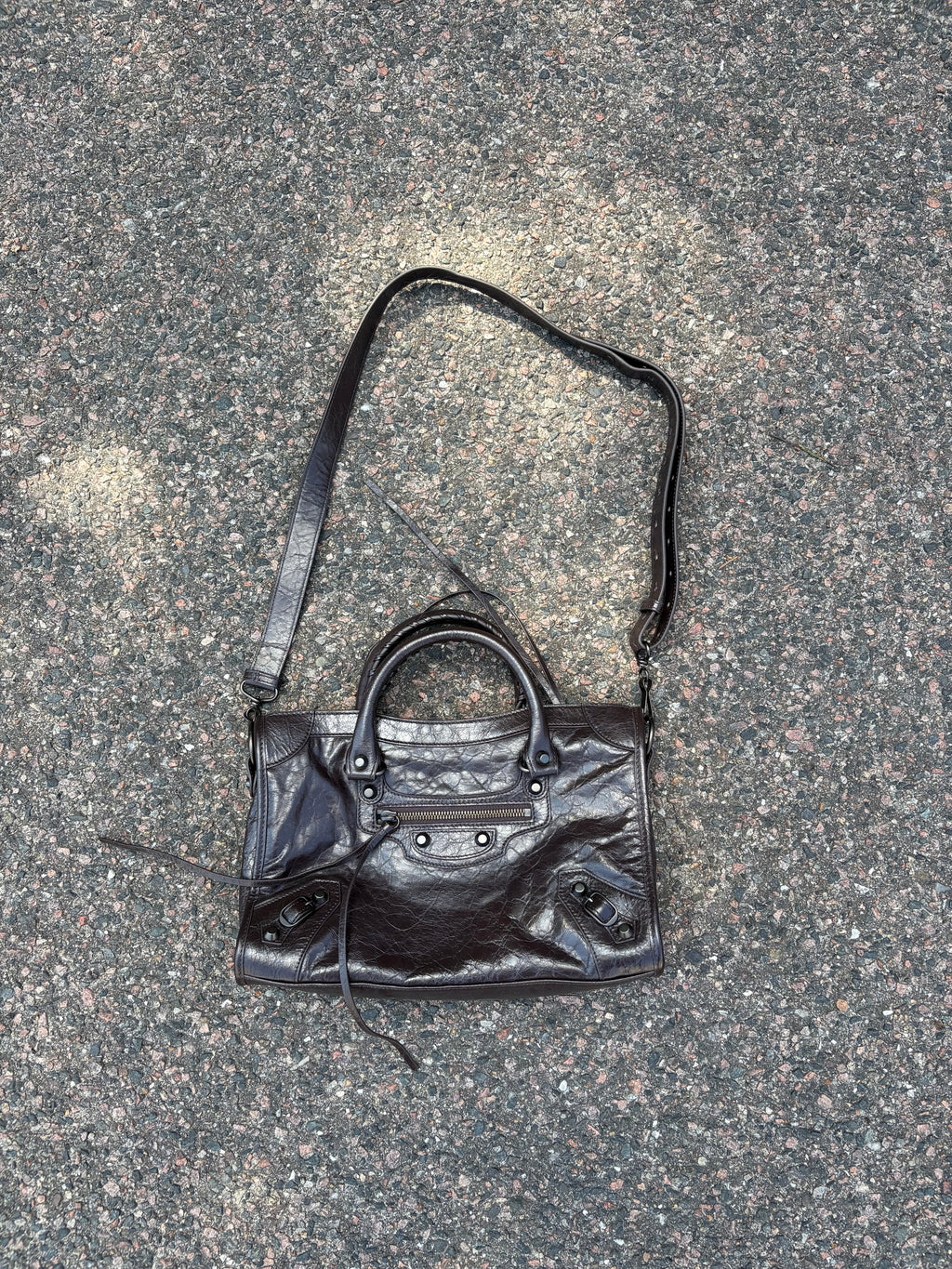 Balenciaga le city bag small coffee brown