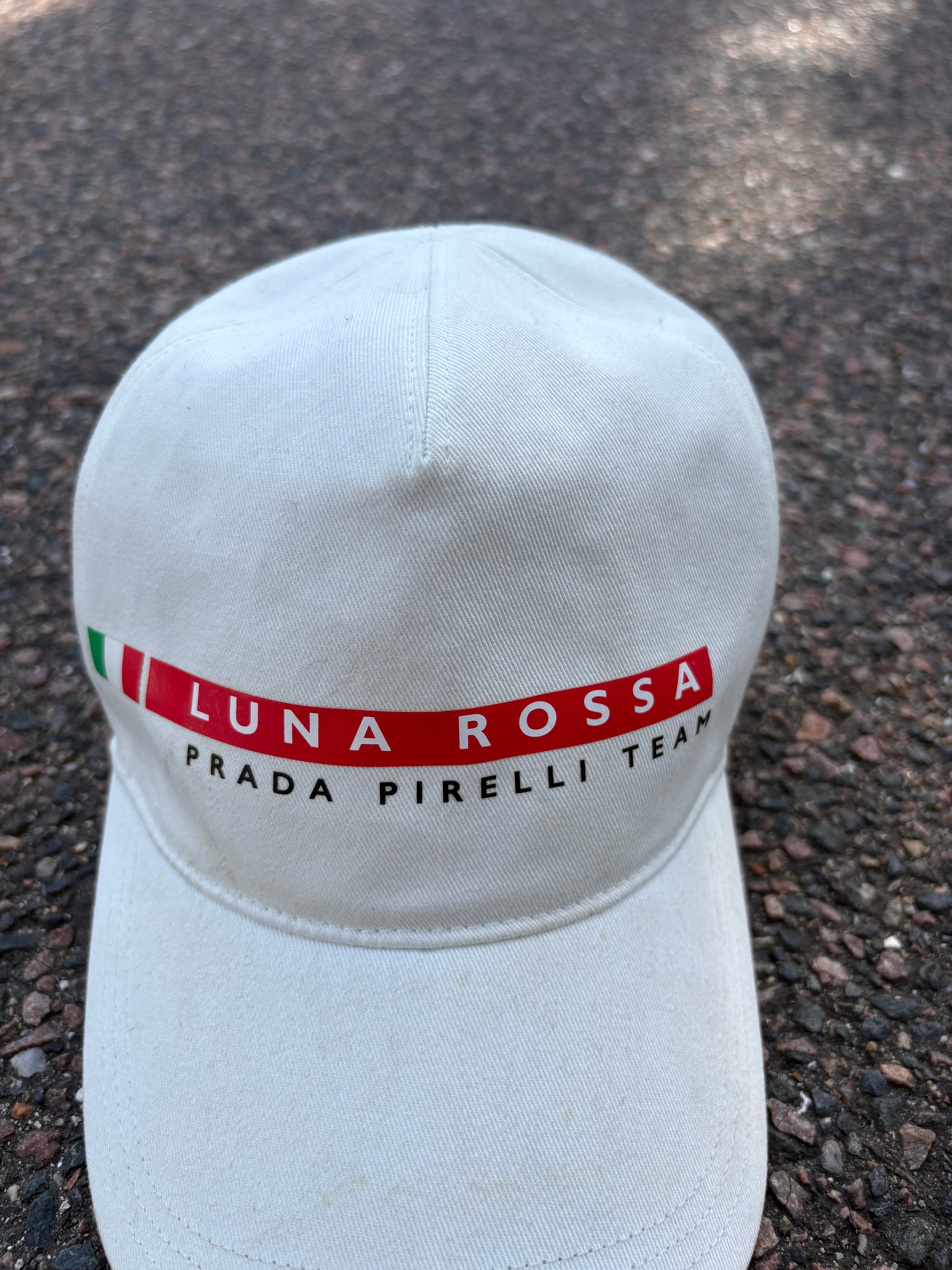 Prada Linea Rossa White cap