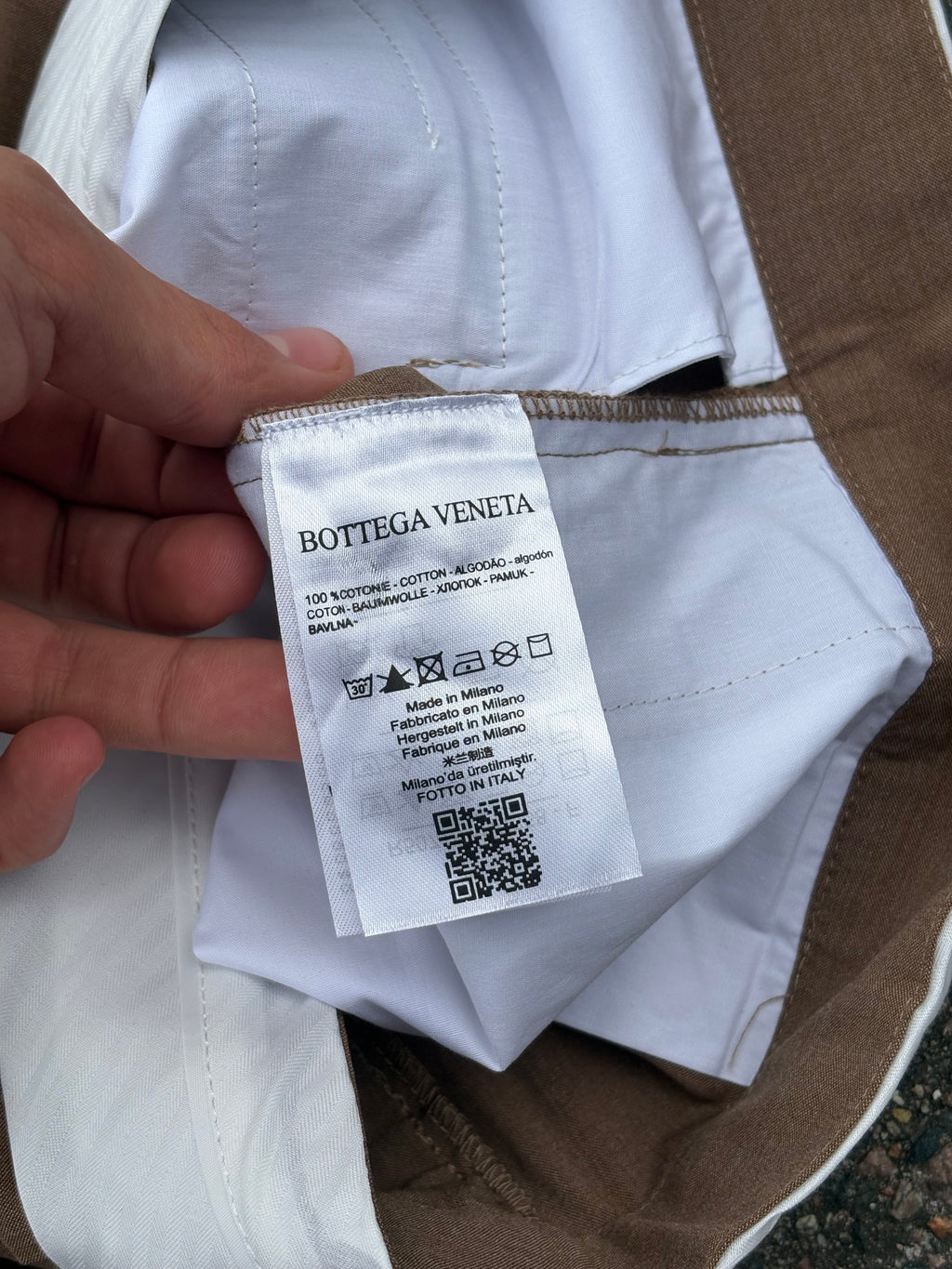 Bottega Veneta White waistband suit pants