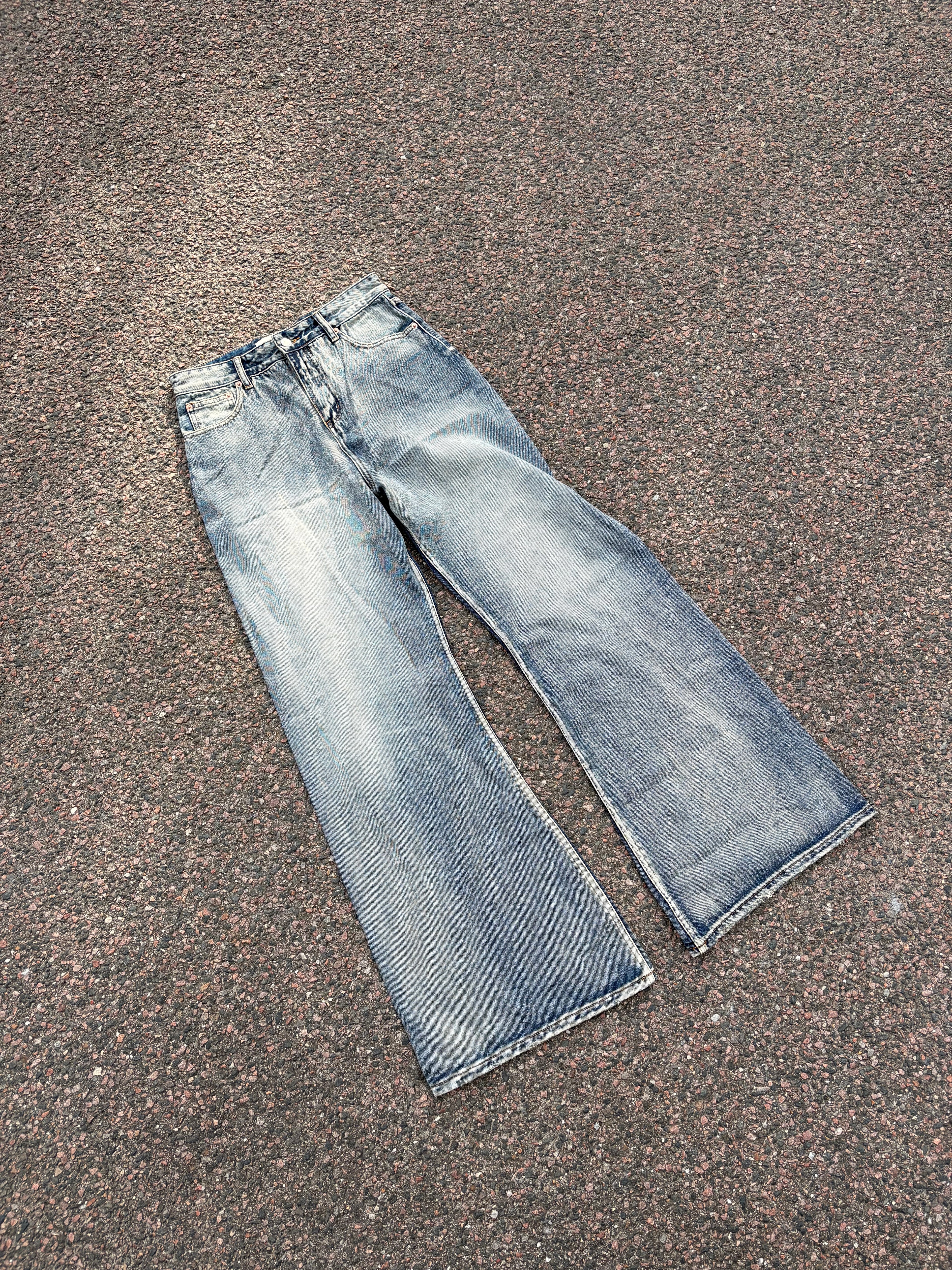 MM6 maison margiela washed bootcut high waist jeans