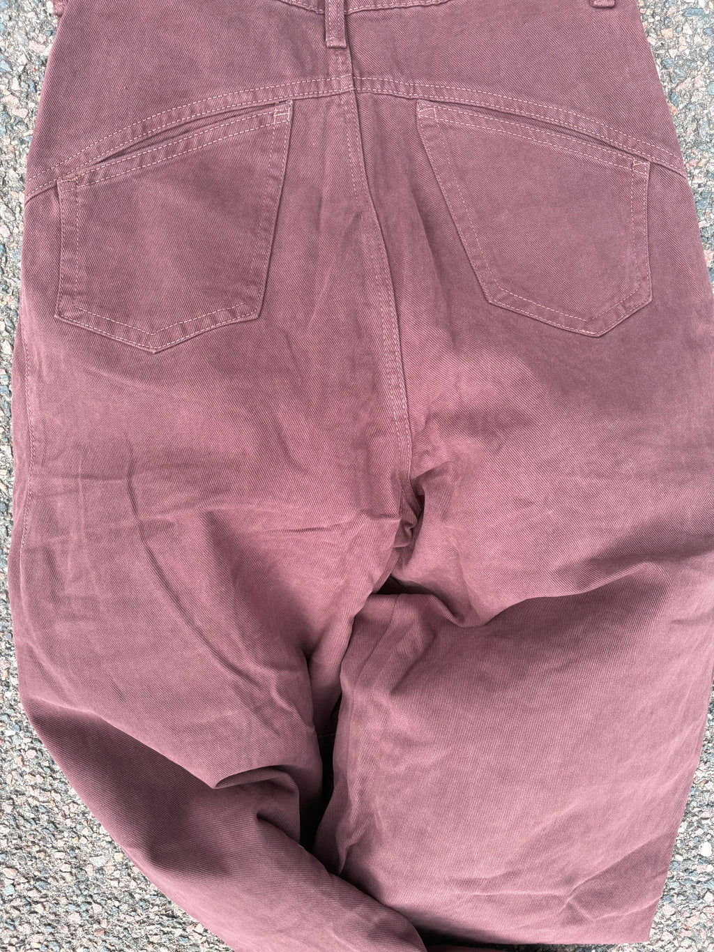 Dolce & Gabbana double waistband burgundy wide fit pants