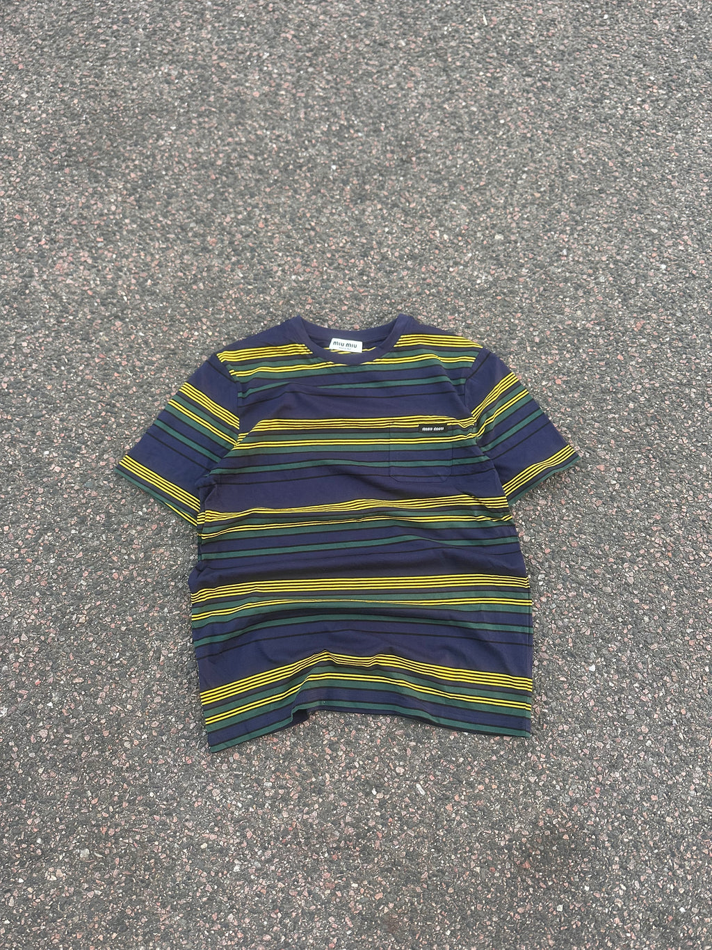 Miu miu striped SS25 pocket tee