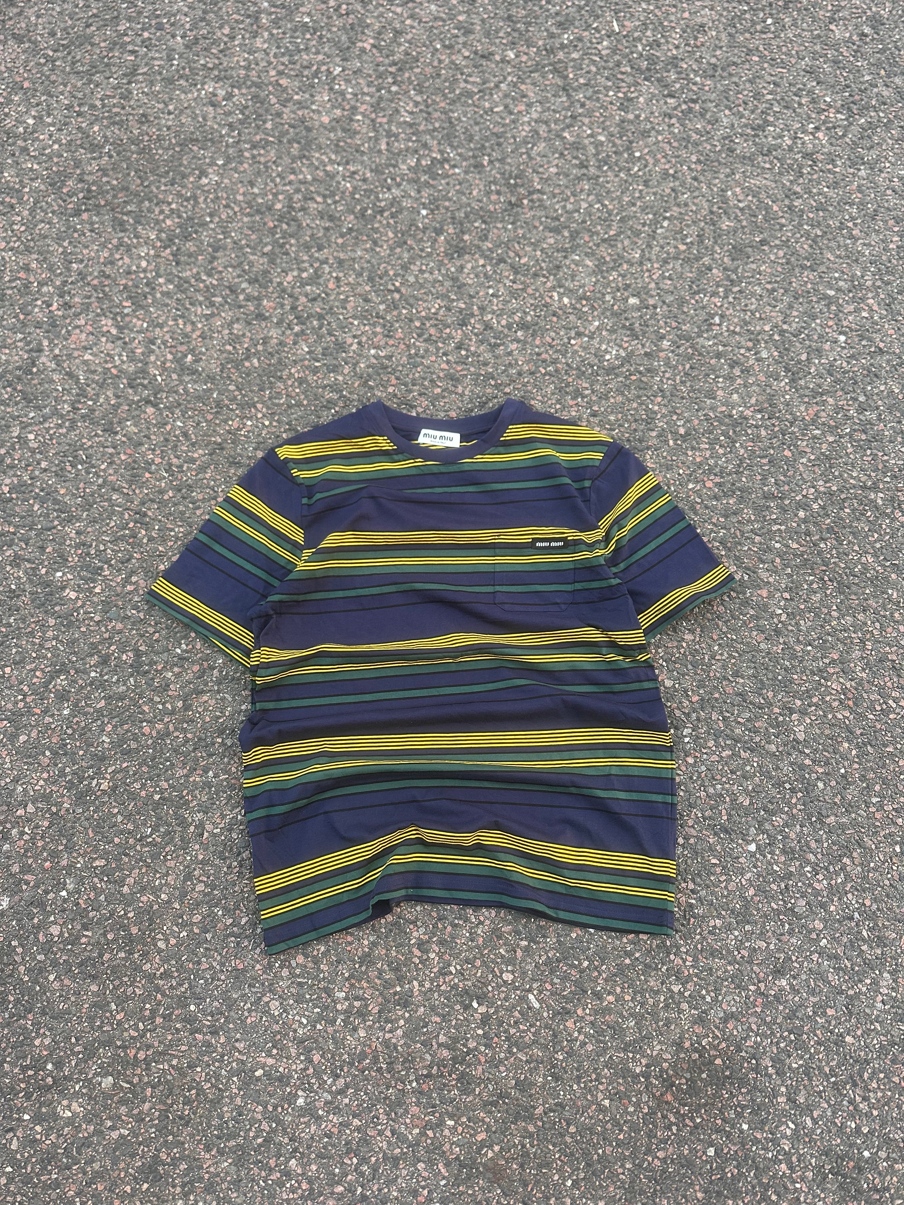 Miu miu striped SS25 pocket tee