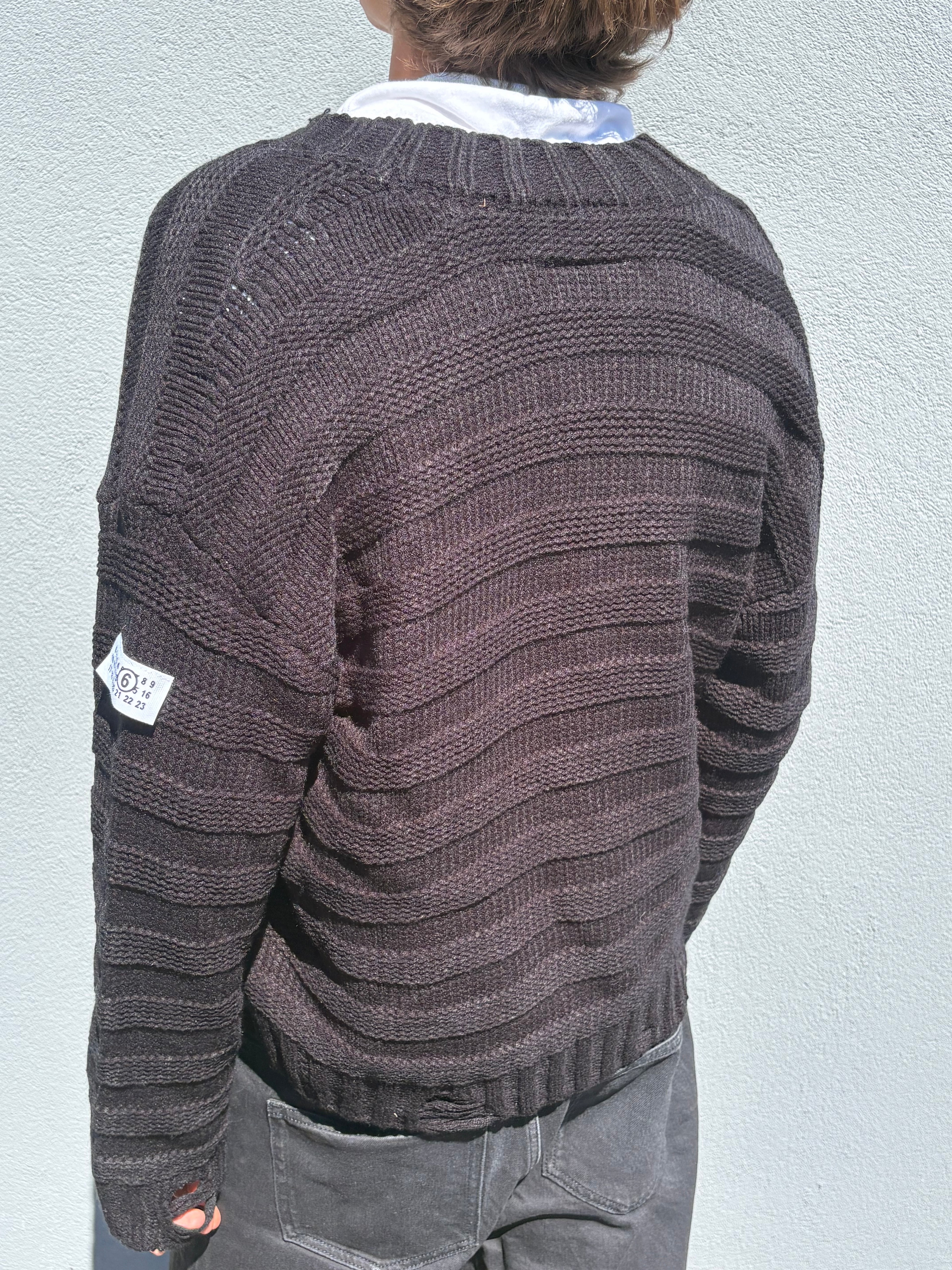 MM6 Maison Margiela distressed cardigan