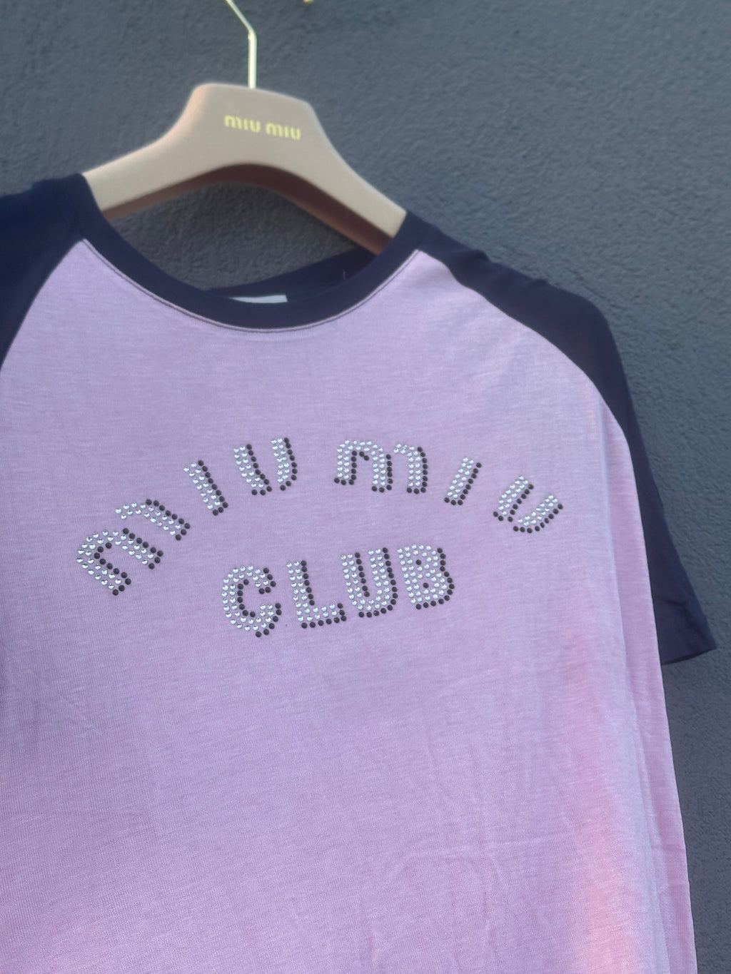 Miu miu club pink thin T-shirt 2022