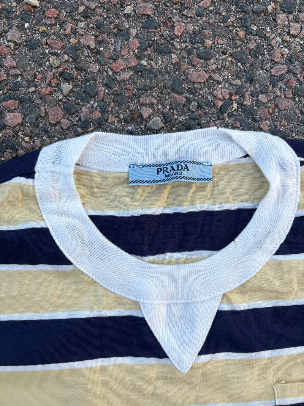 Prada striped pocket tee FW26
