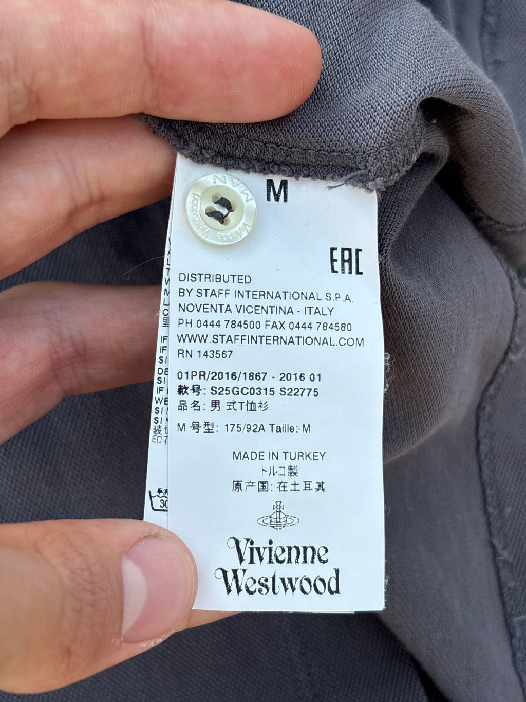 Vivienne westwood gray long sleeve