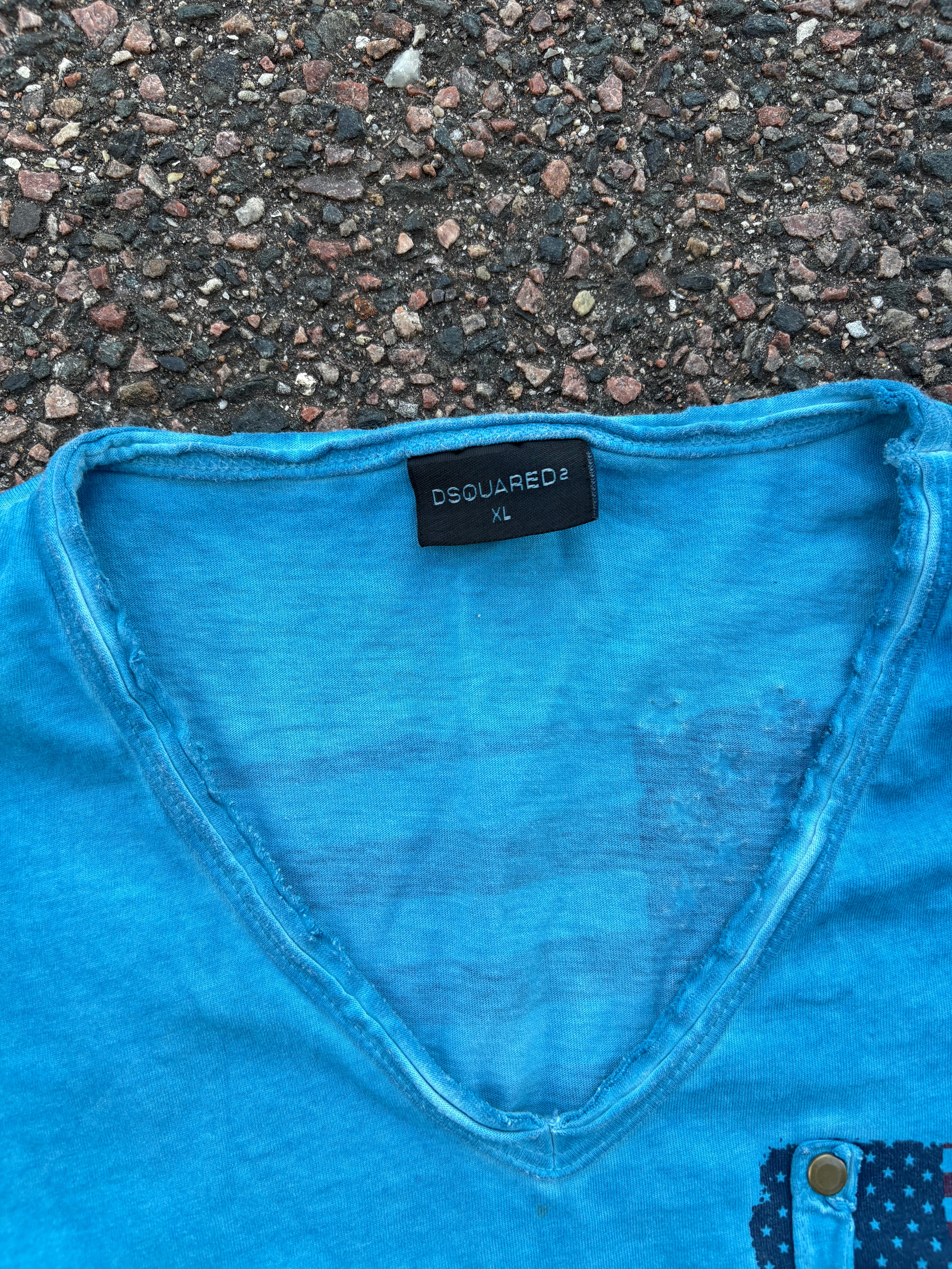 Dsquared vintage blue faded tee