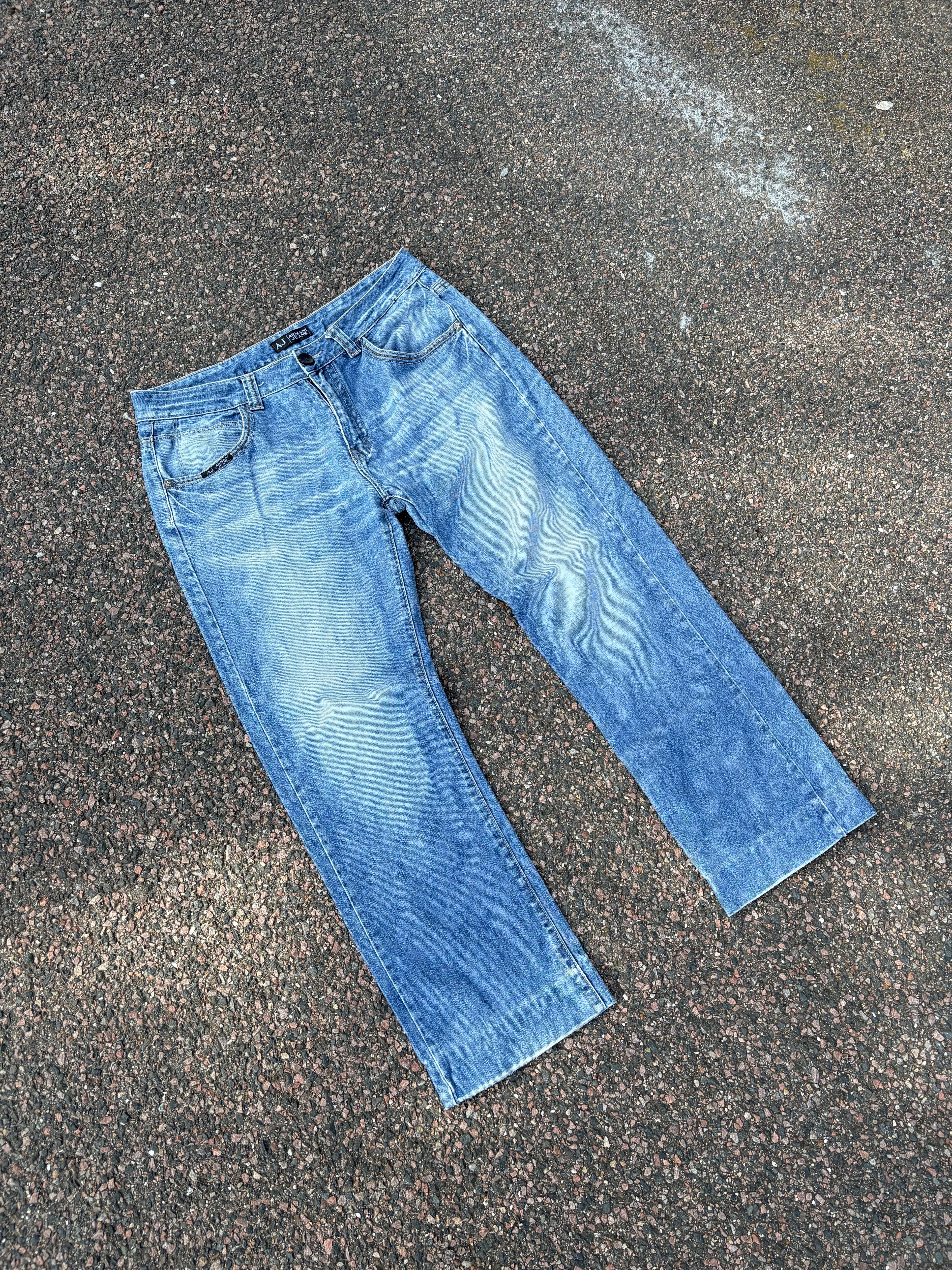 Straight fit/baggy vintage 1990s faded Armani jeans