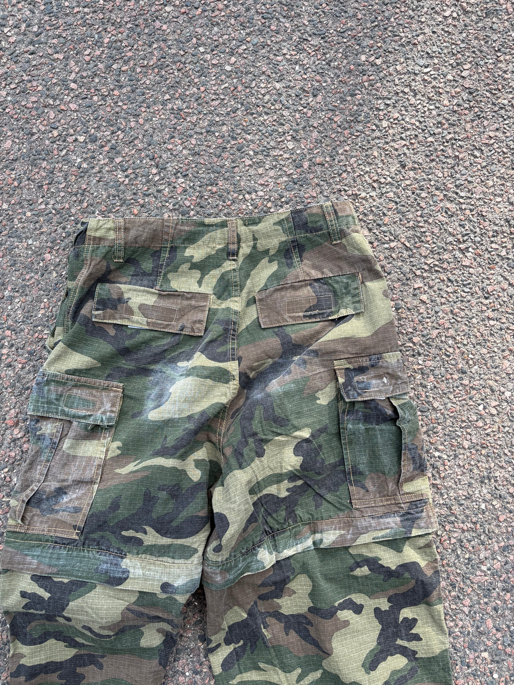 Balenciaga washed Camo cargo pants