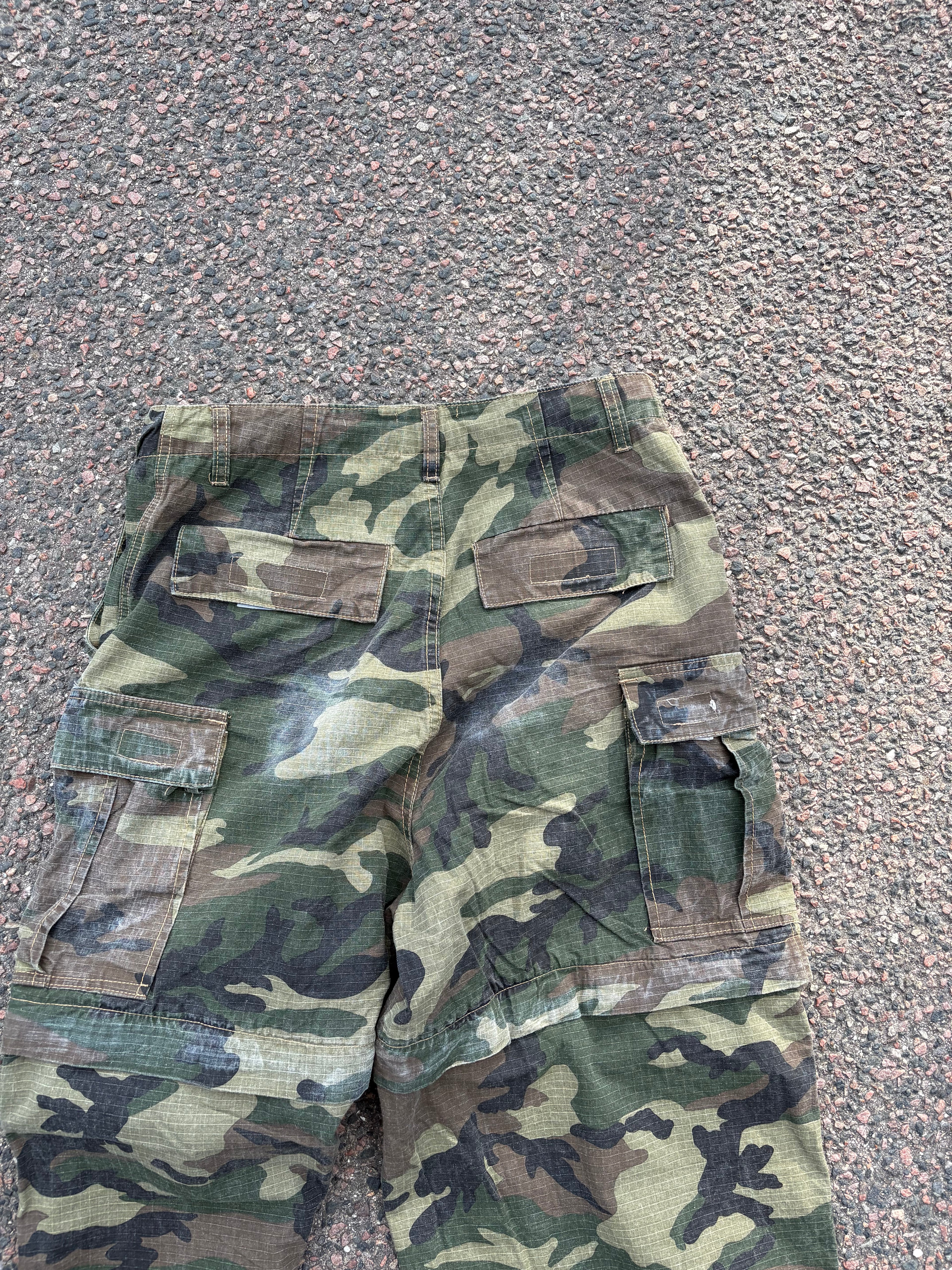 Balenciaga washed Camo cargo pants