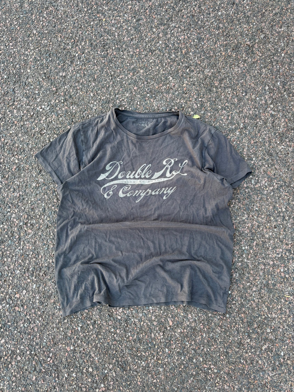 Double RL Ralph Lauren Black faded t shirt
