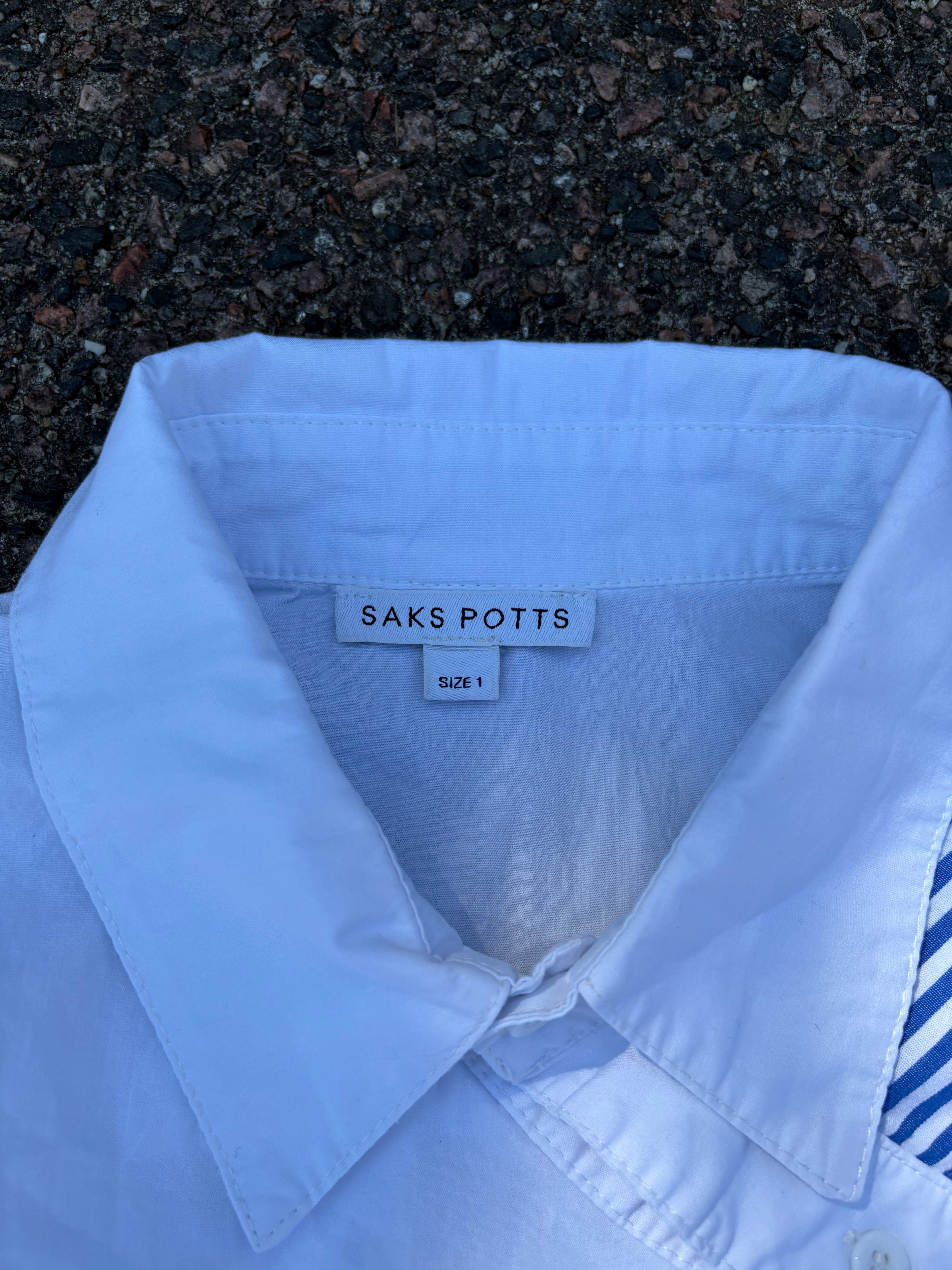 Saks Potts asymmetrical button up shirt