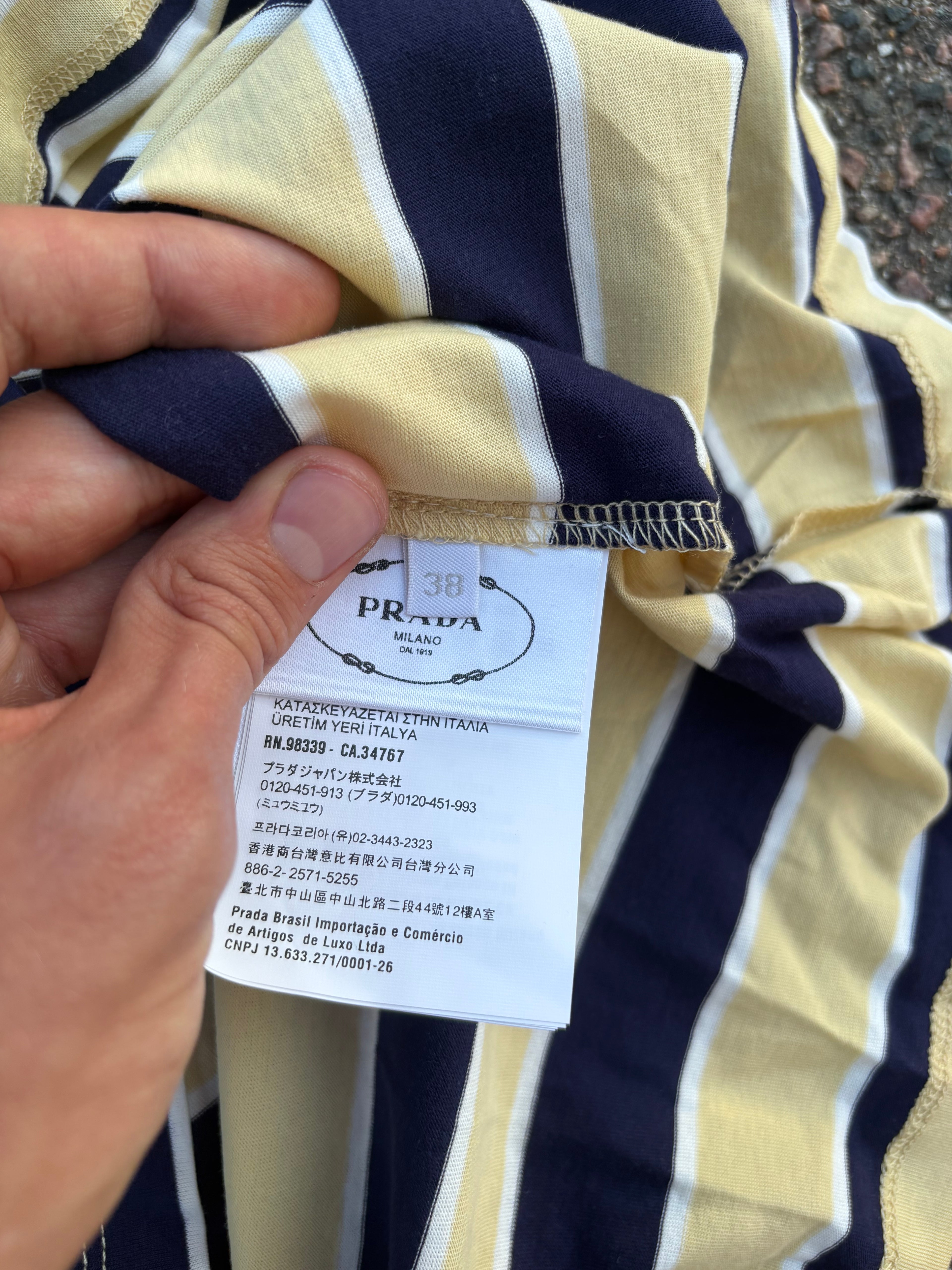 Prada striped pocket tee FW26