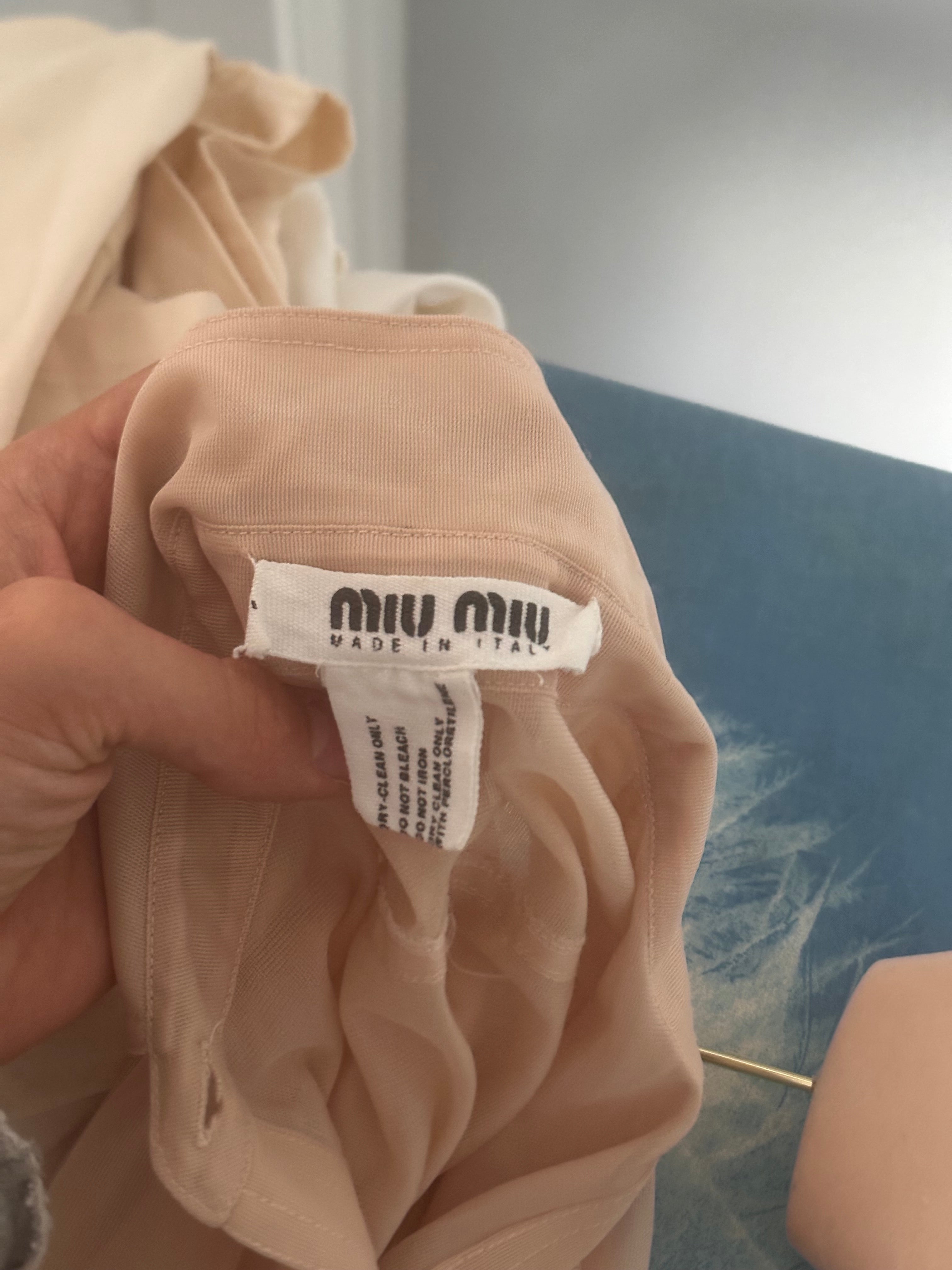 Miu miu vintage mesh button up shirt