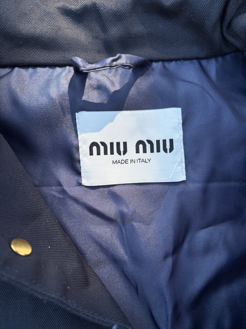 Miu Miu Navy button up workwear jacket 2024