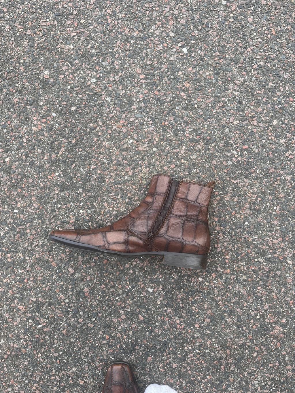 Vintage Italien croc Chelsea boot