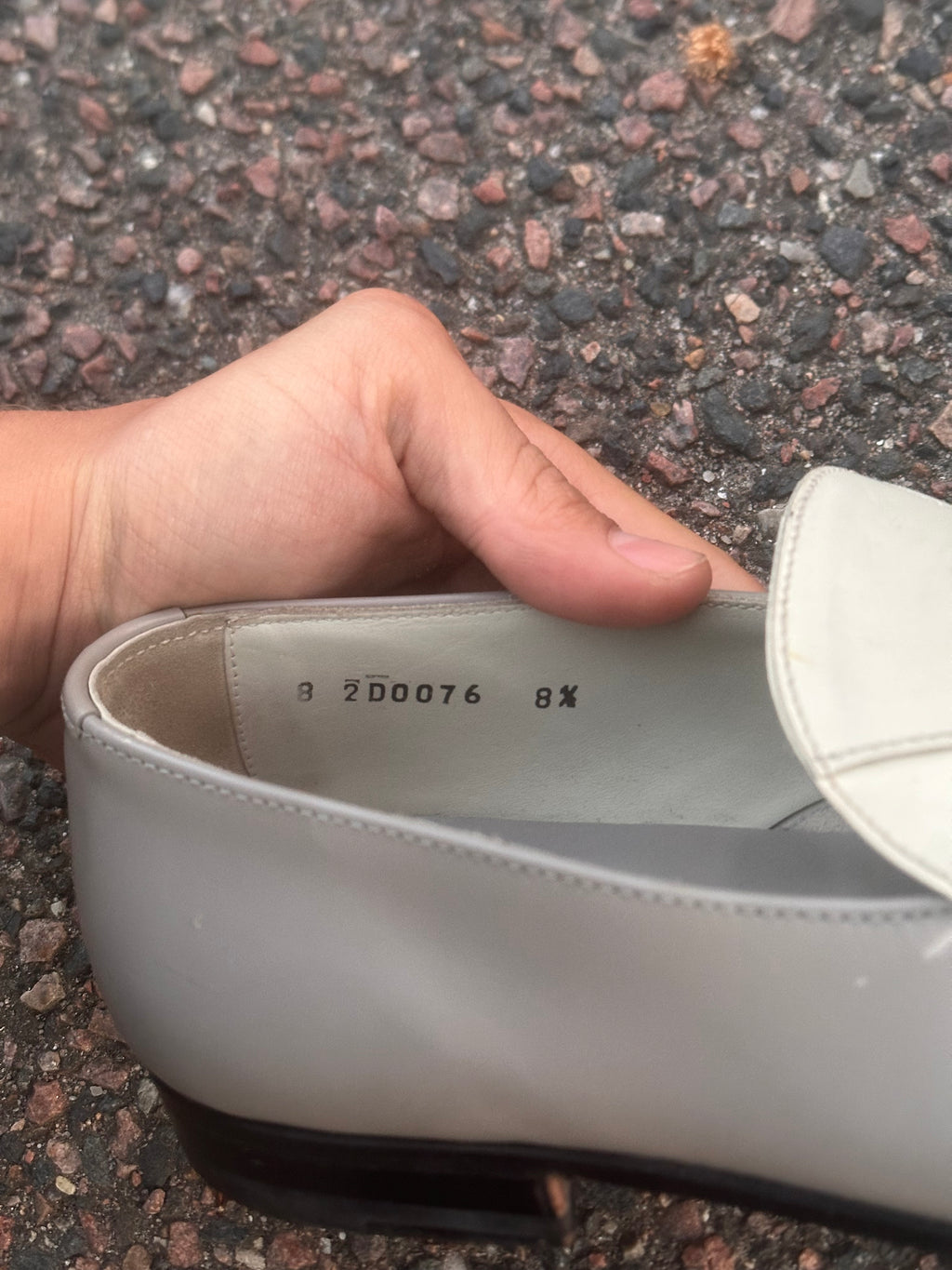 Prada White/gray vintage 2000s loafers
