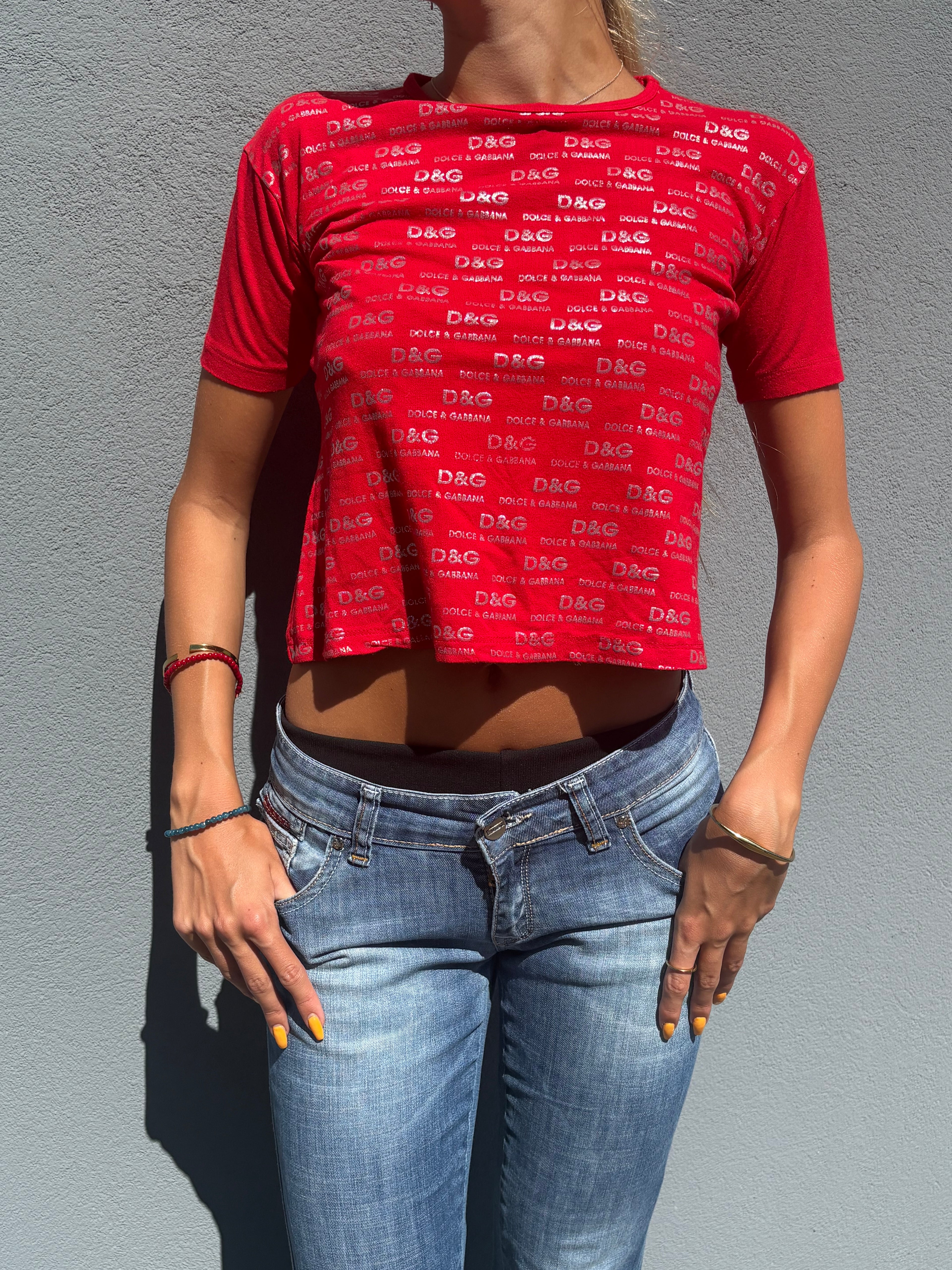 2000s Dolce & Gabbana baby gee red