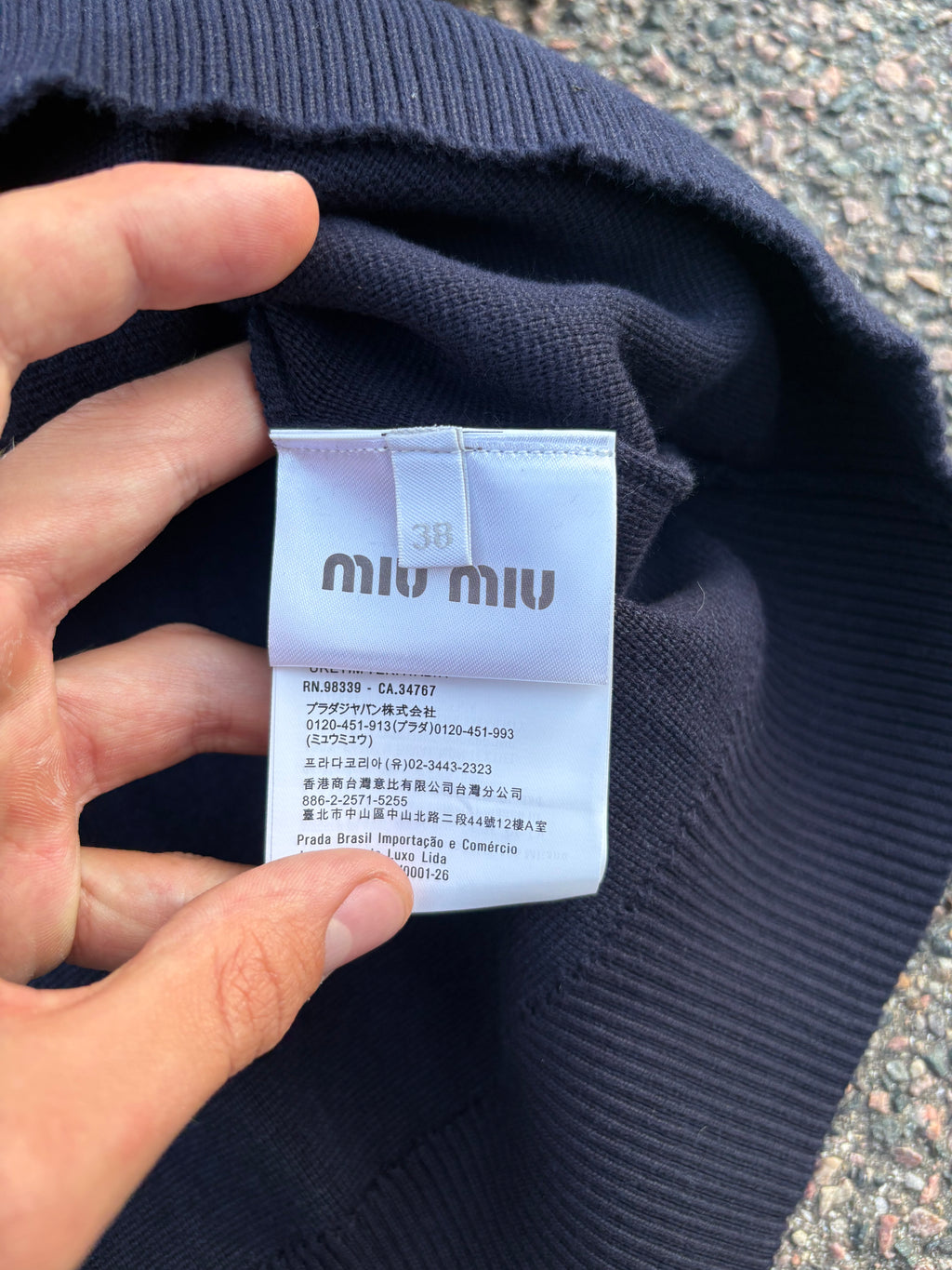 2024 Miu Miu Harrington jacket Navy (38)