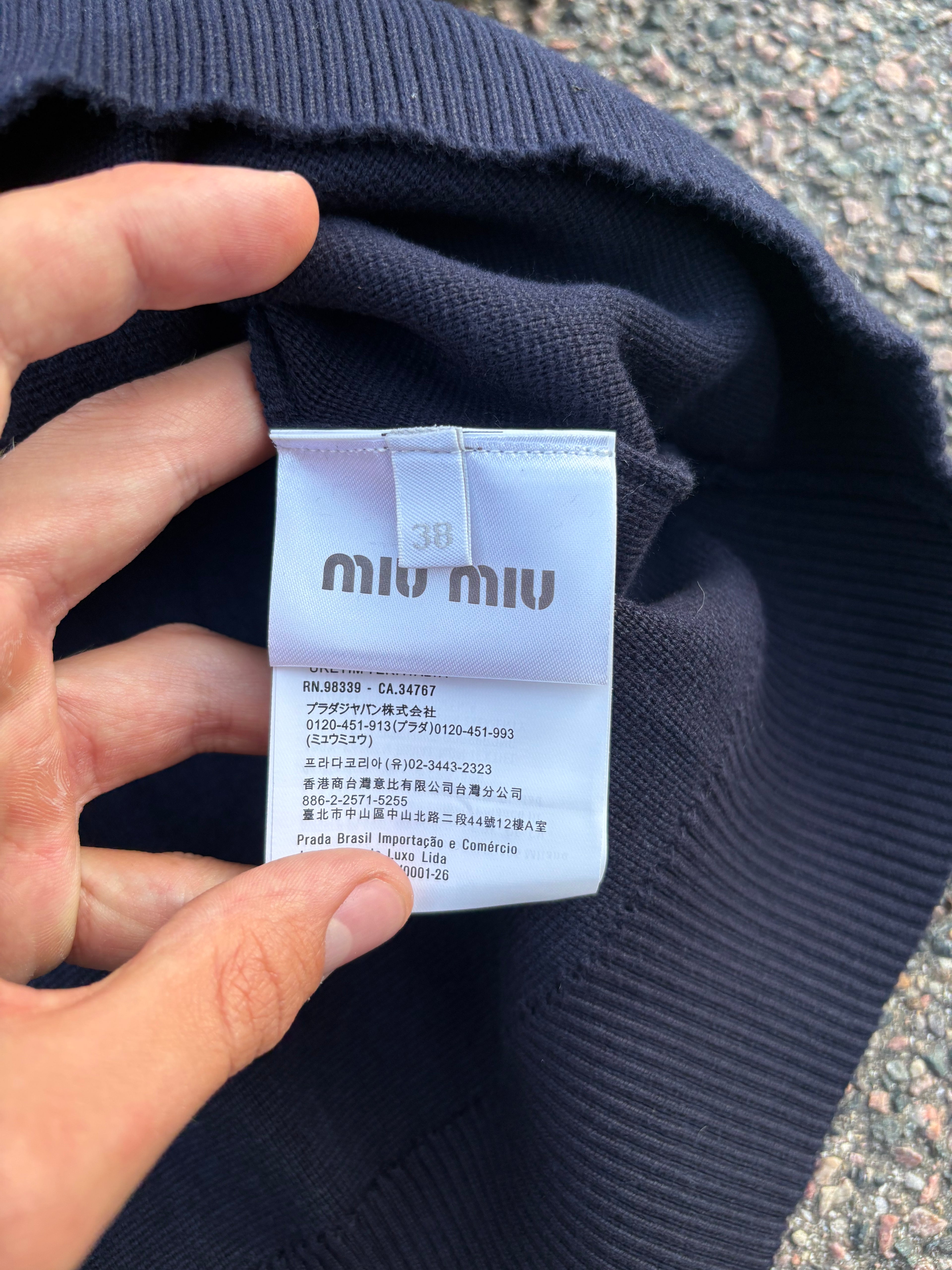 2024 Miu Miu Harrington jacket Navy (38)