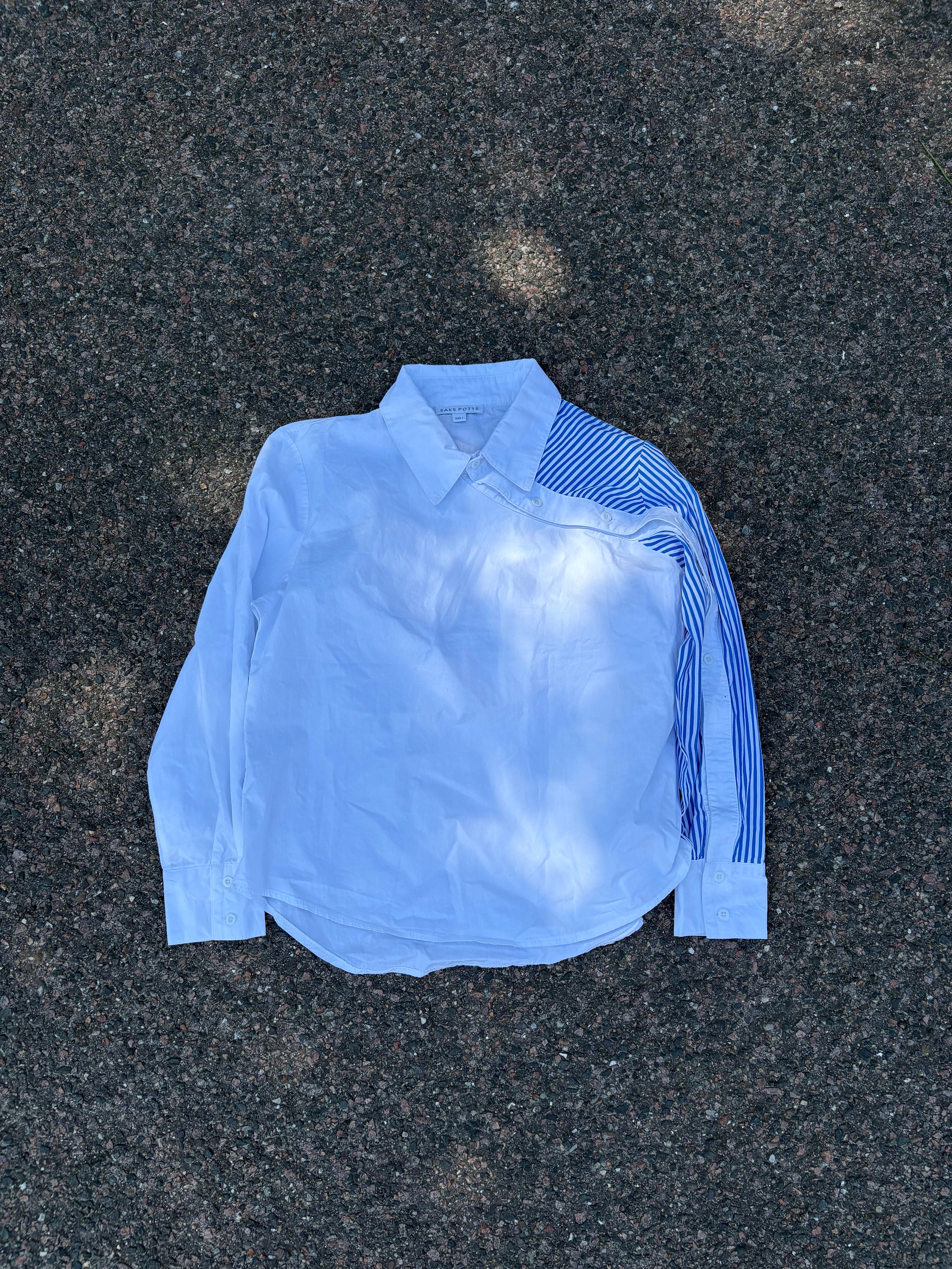 Saks Potts asymmetrical button up shirt