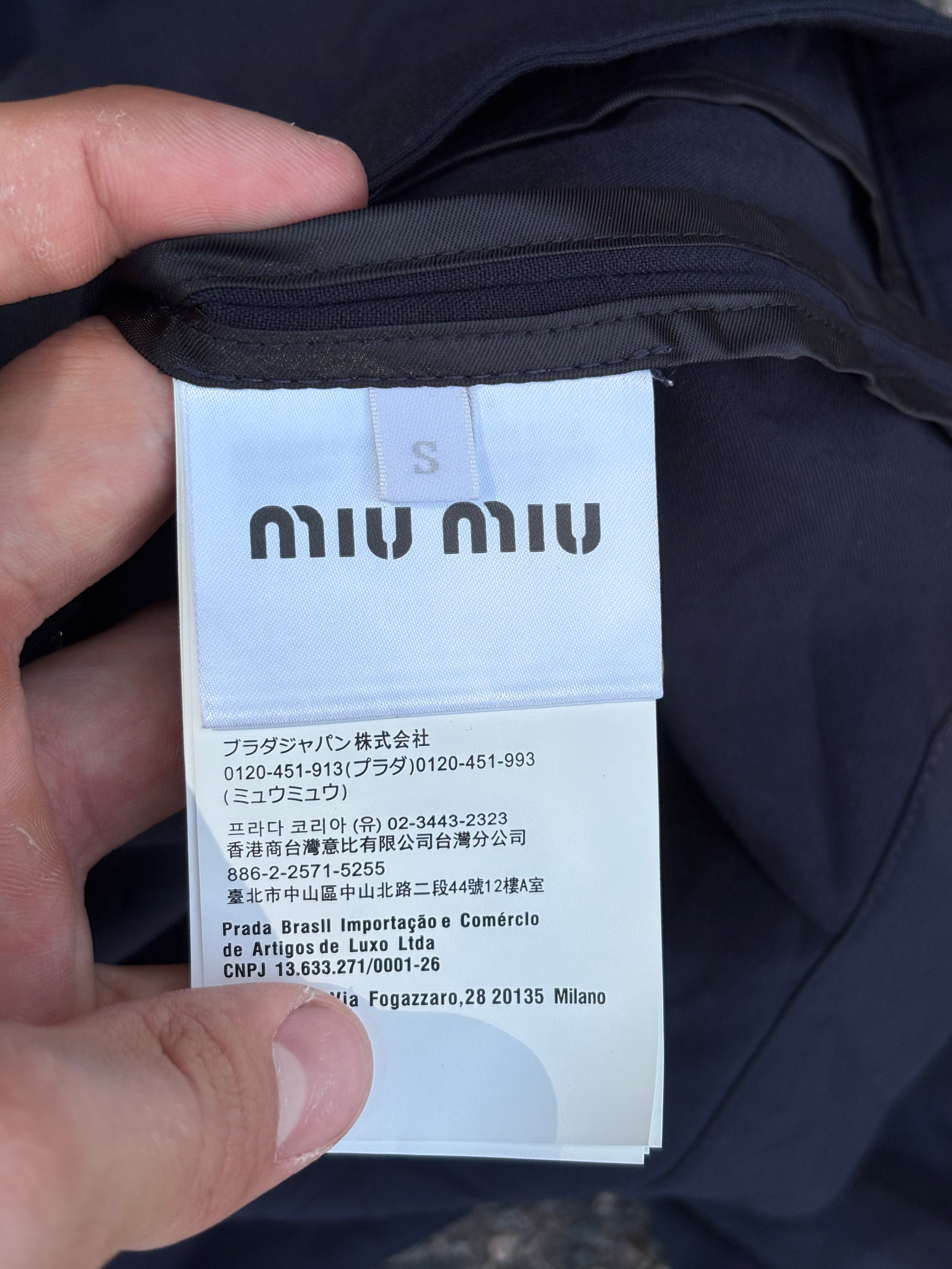 Miu Miu Harrington jacket navy