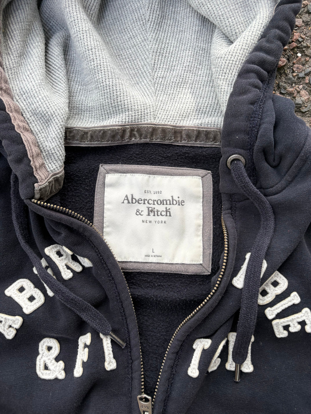 Vintage Abercrombie hoodie navy