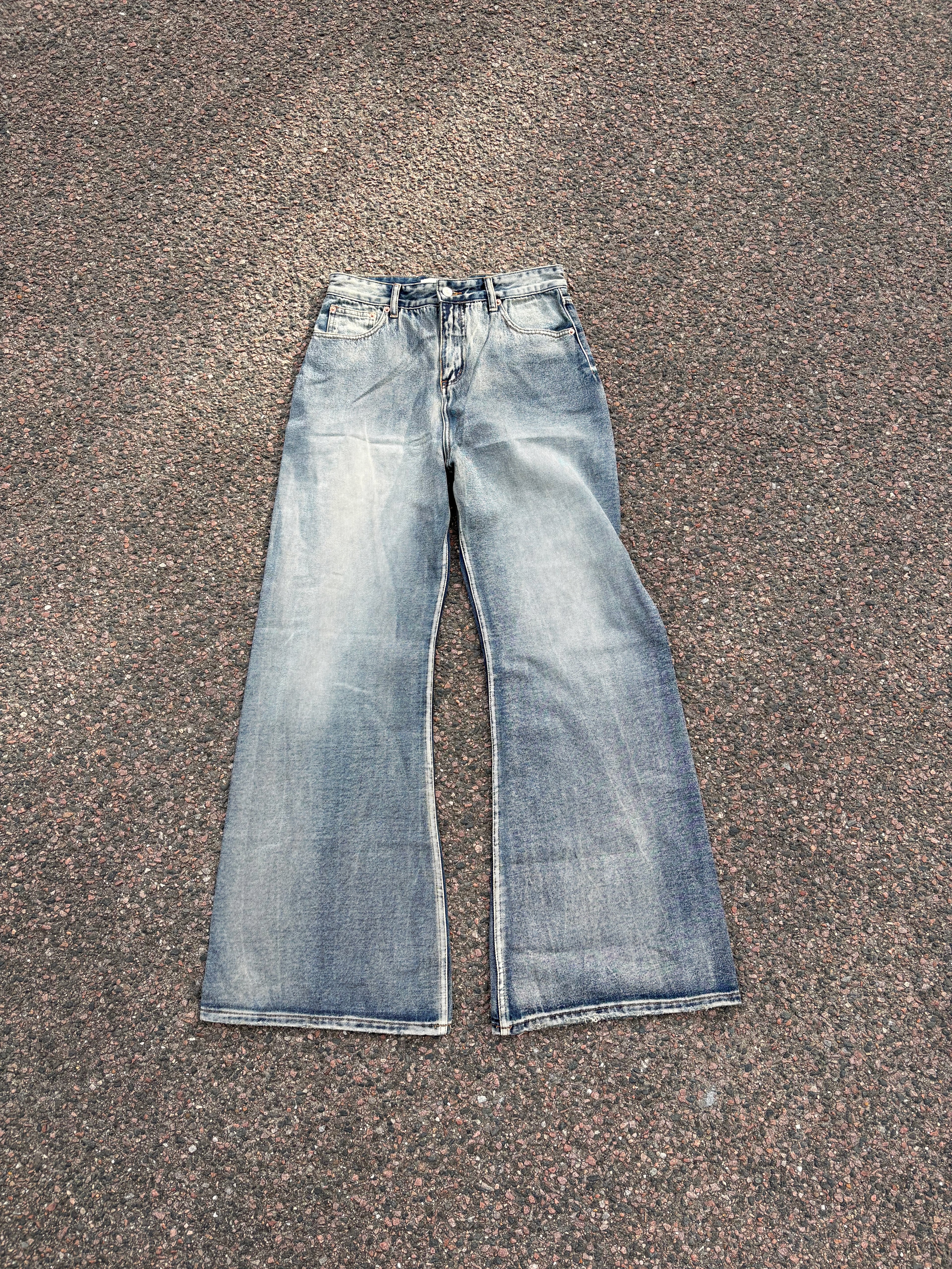 MM6 maison margiela washed bootcut high waist jeans