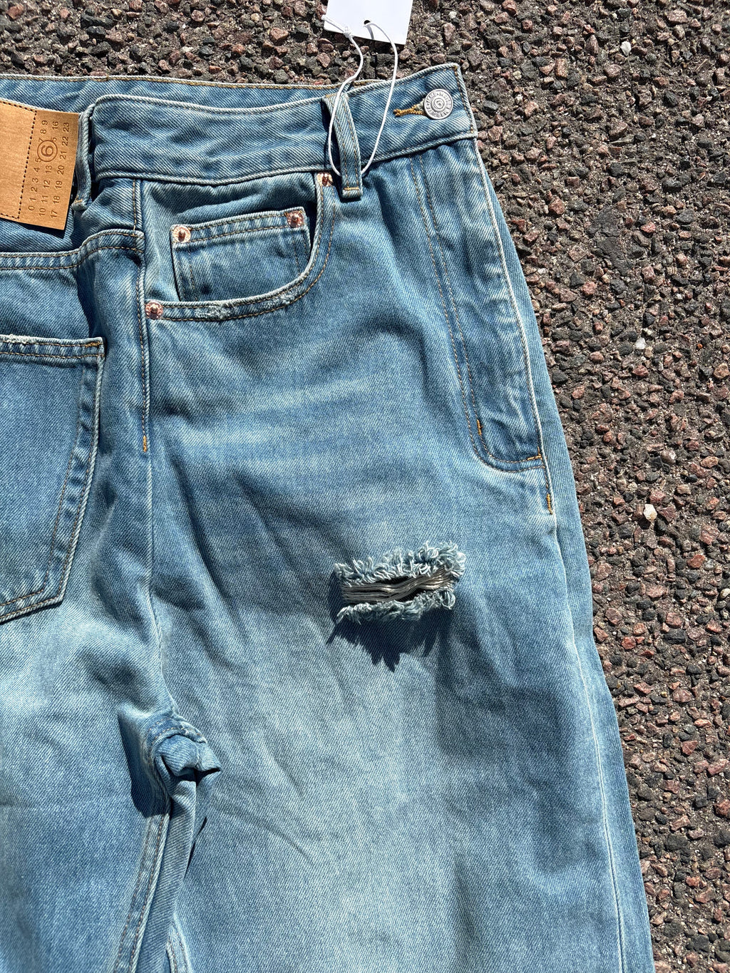 MM6 Maison Margiela double sided bootcut jeans