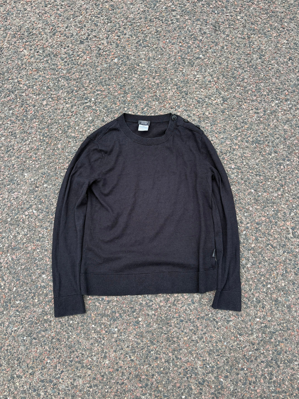 Chanel uniform cotton/wool blend shirt black