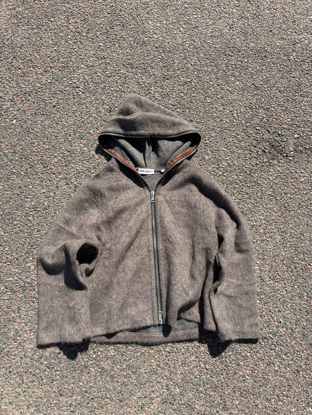 Our legacy fur full zip brown