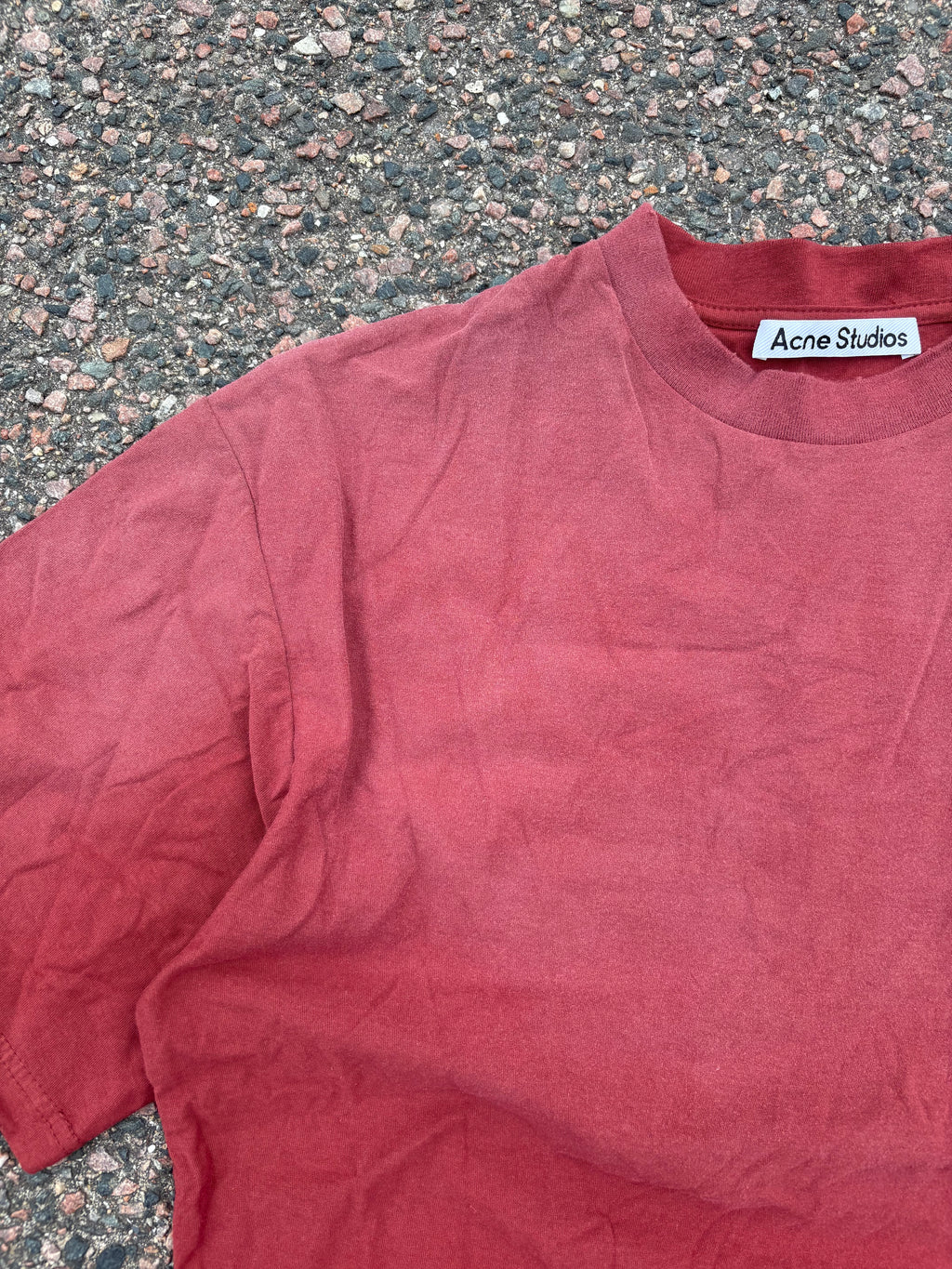 Acne studios faded red pocket tee
