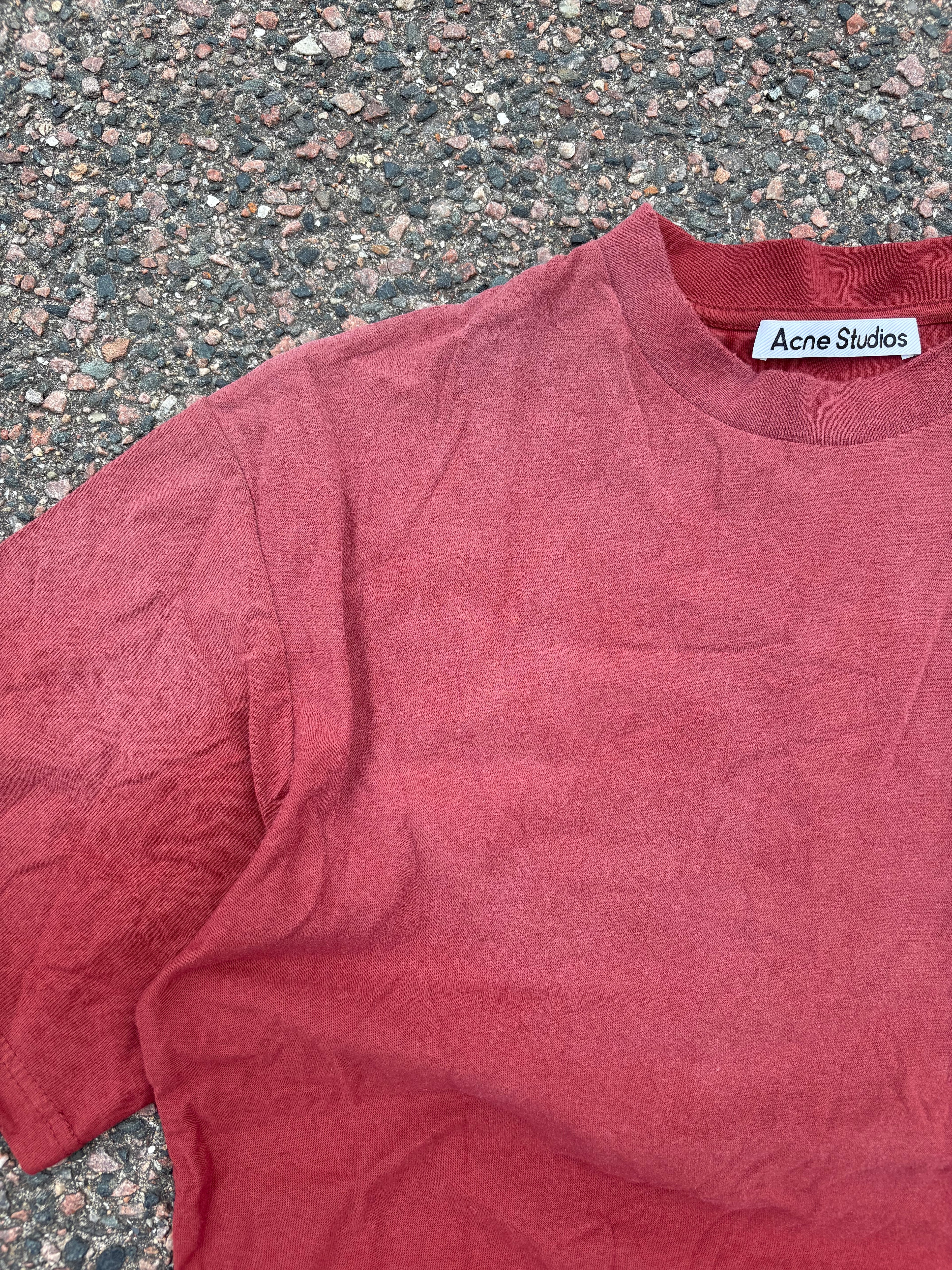 Acne studios faded red pocket tee