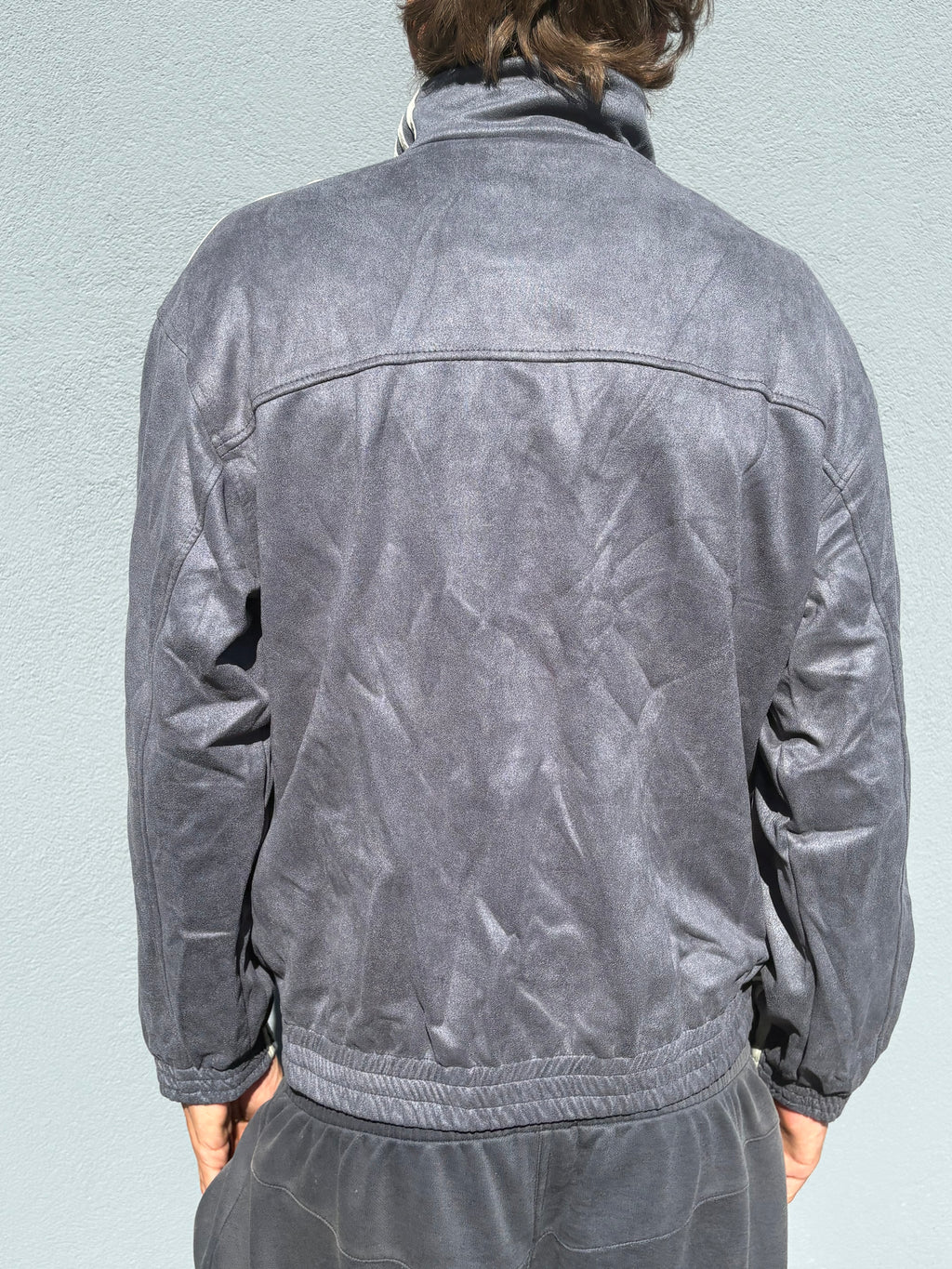 Adidas velour fireman jacket gray