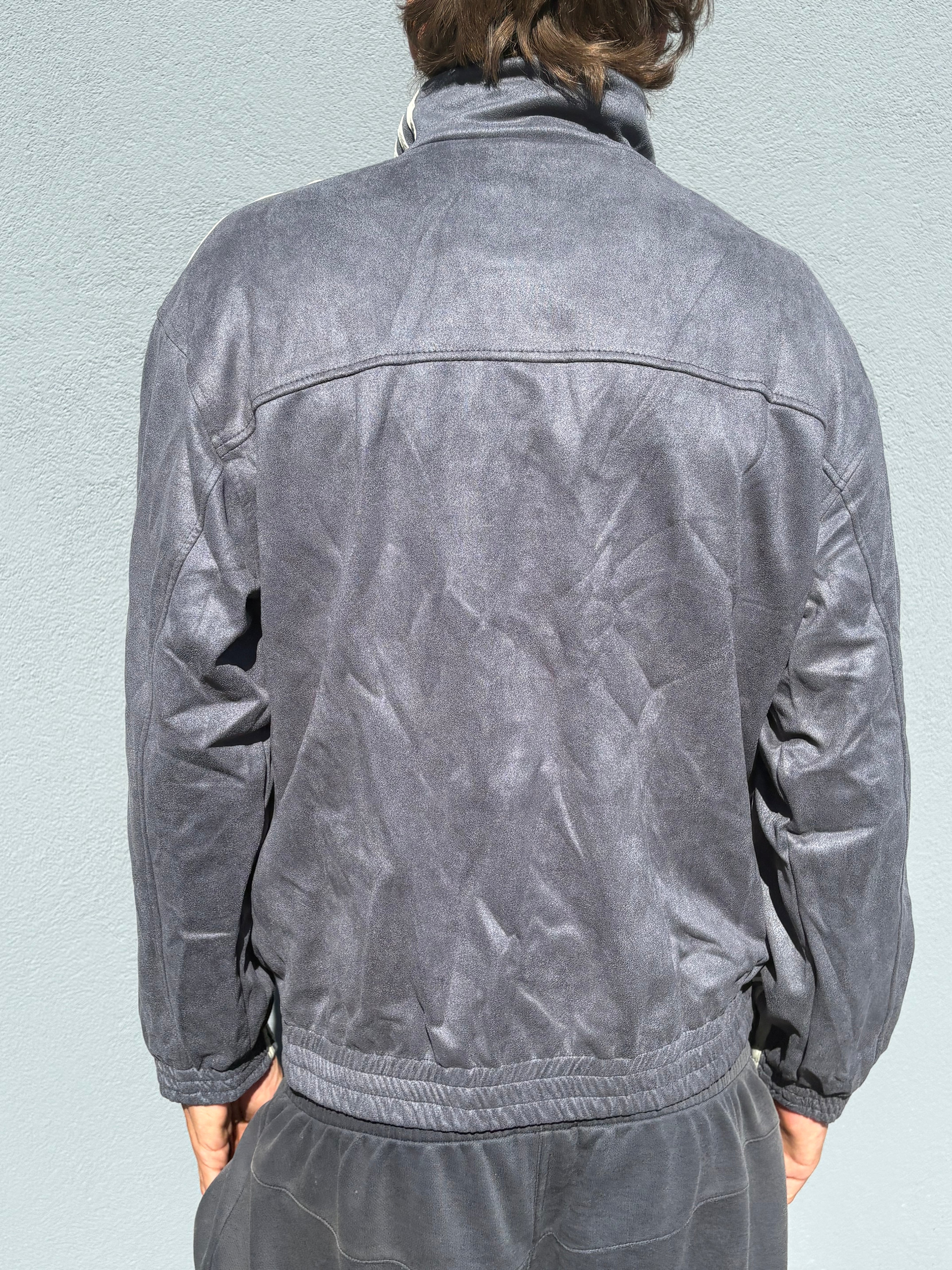 Adidas velour fireman jacket gray