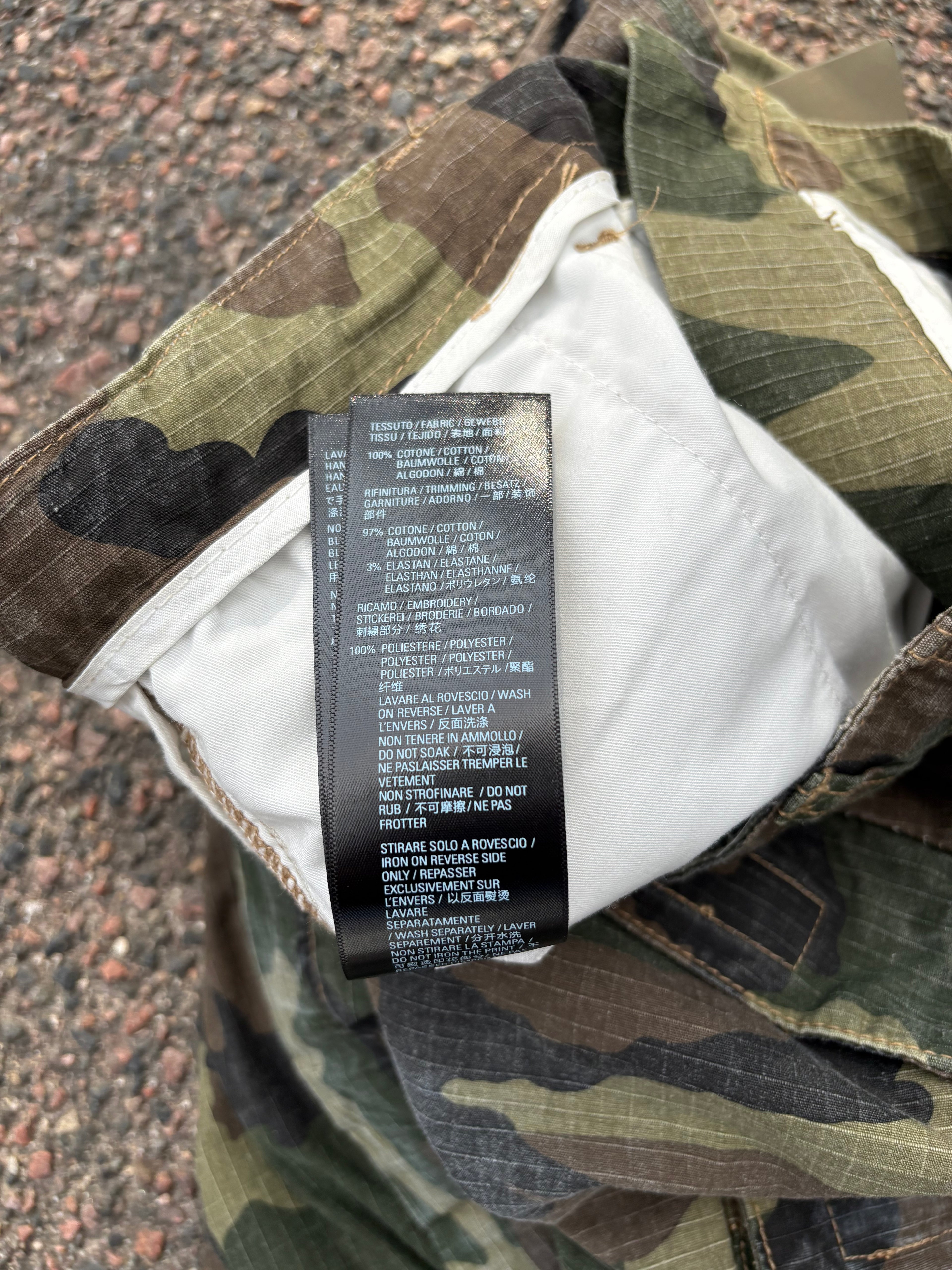 Balenciaga washed Camo cargo pants