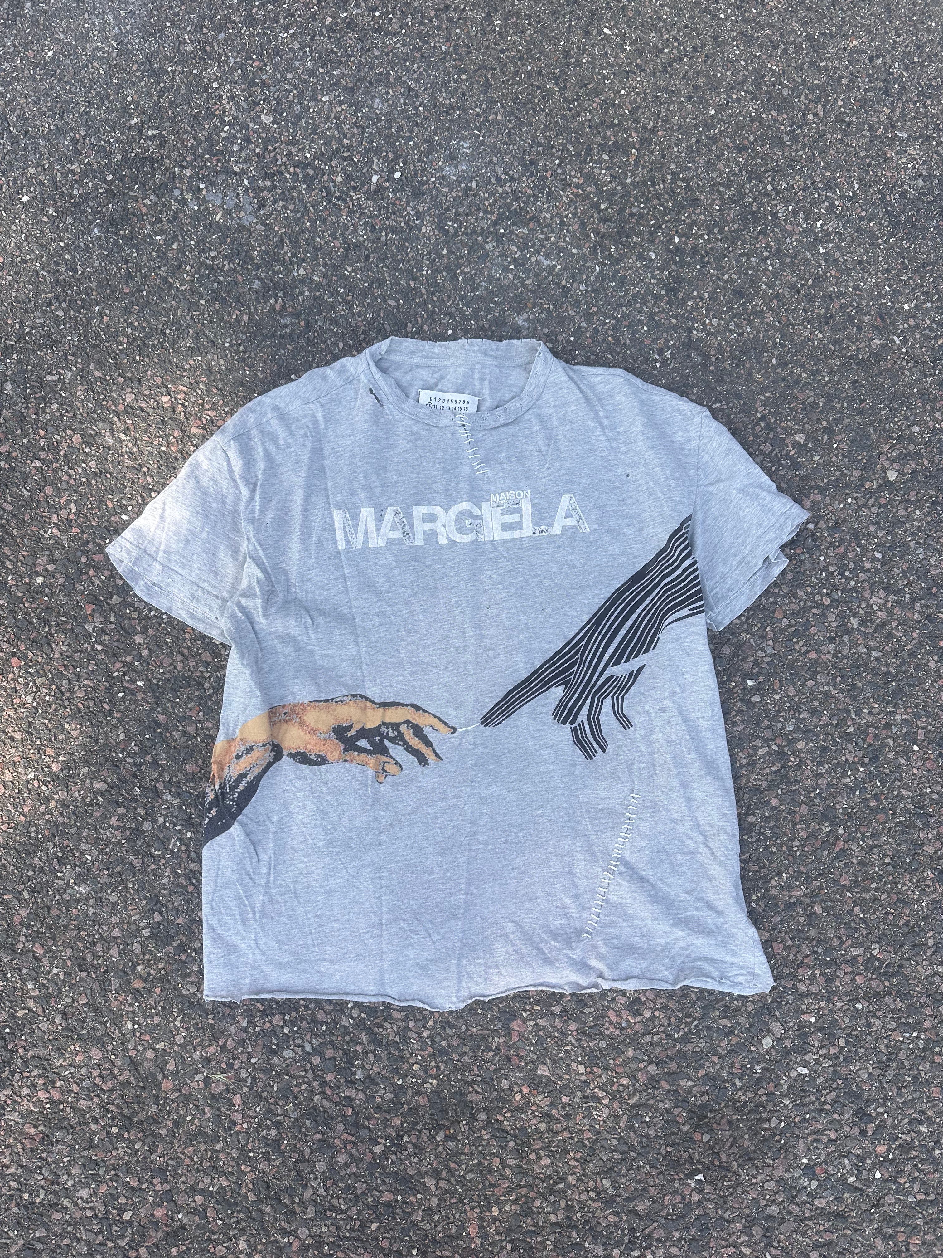 Distressed maison margiela gray T-Shirt