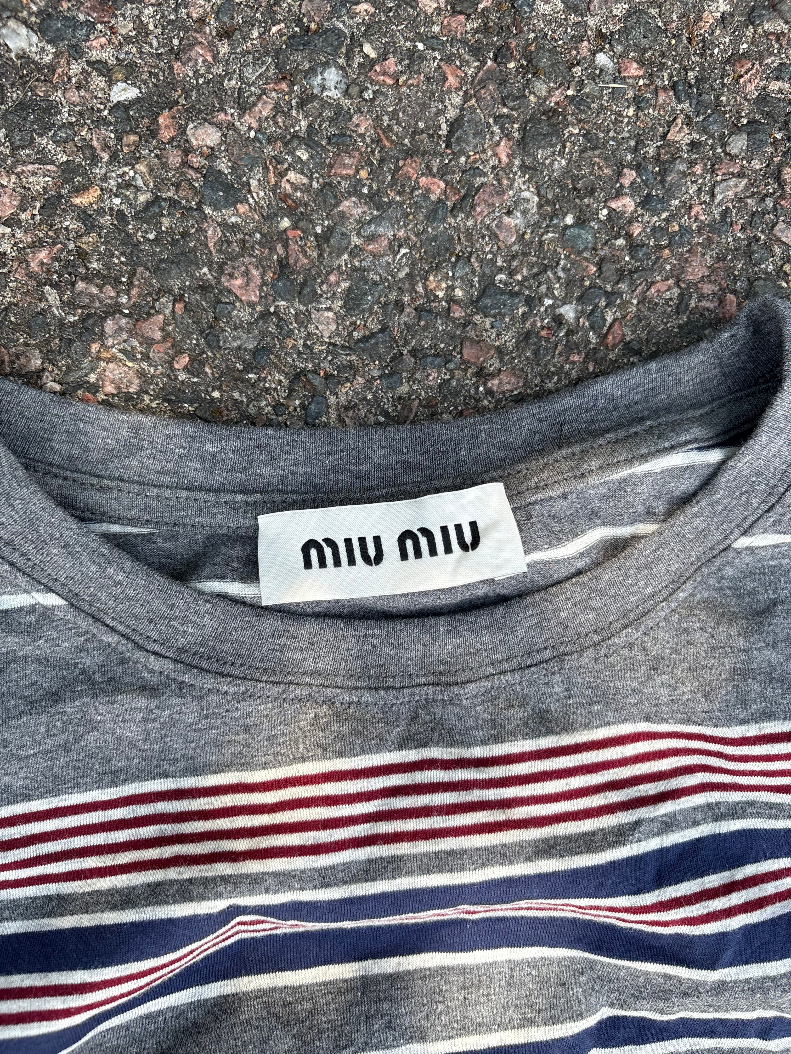 Miu miu Long sleeve polo striped