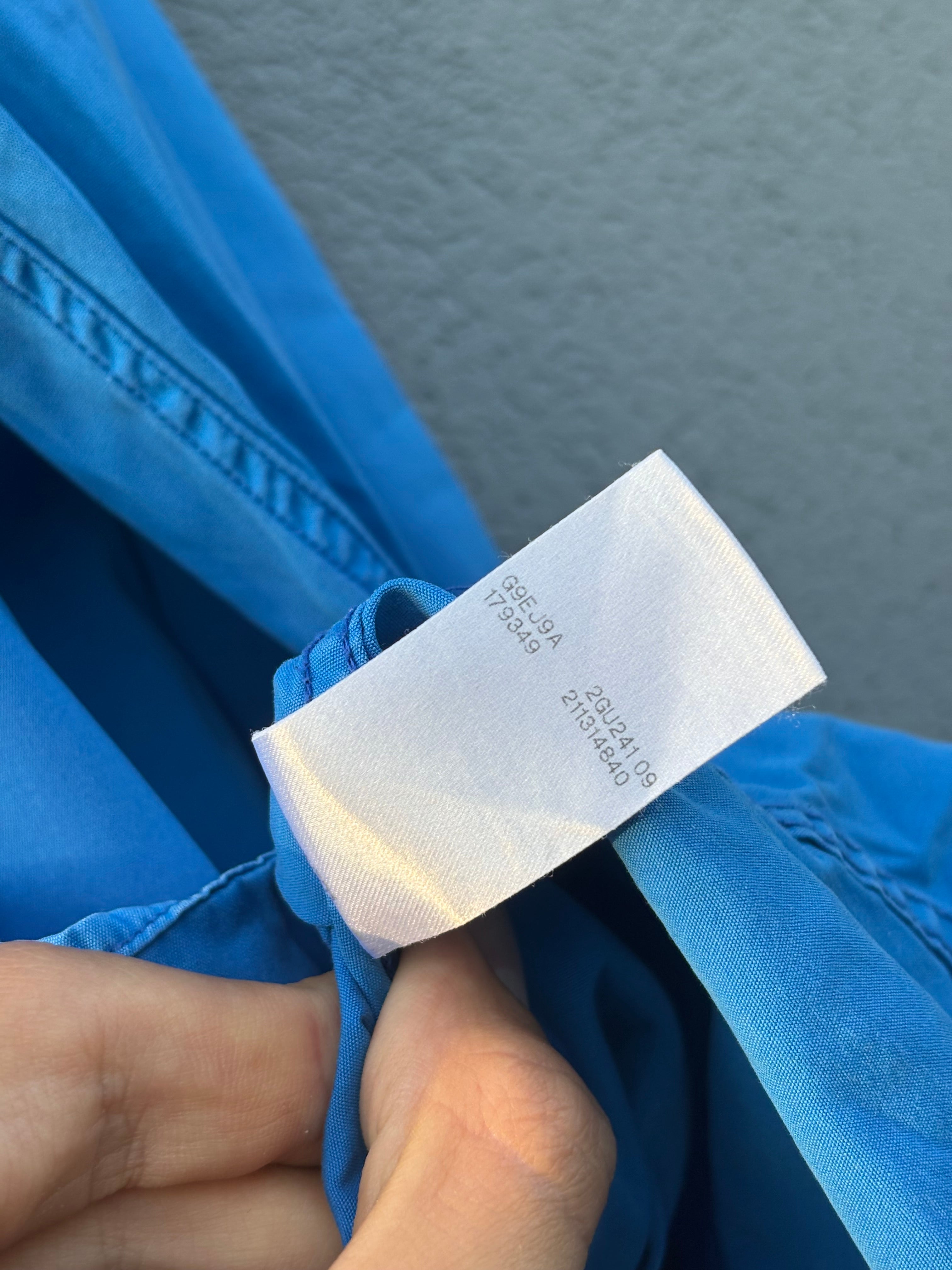 2000s Gucci Tom ford era Blue button up shirt
