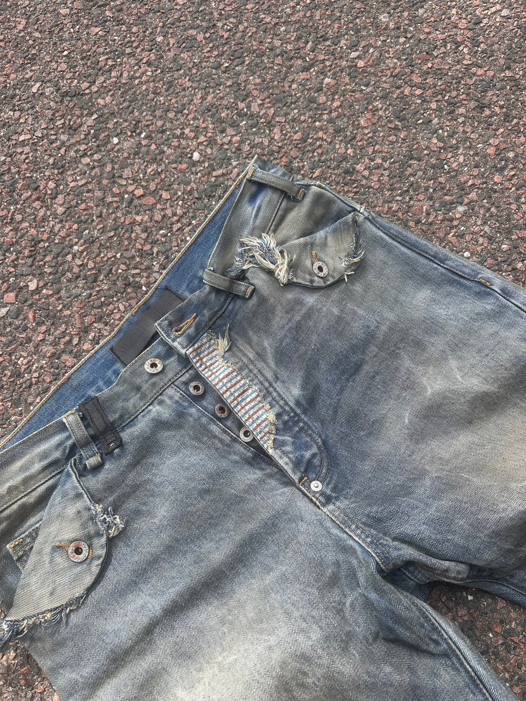No faith studios bootcut reworked selvedge denim jeans